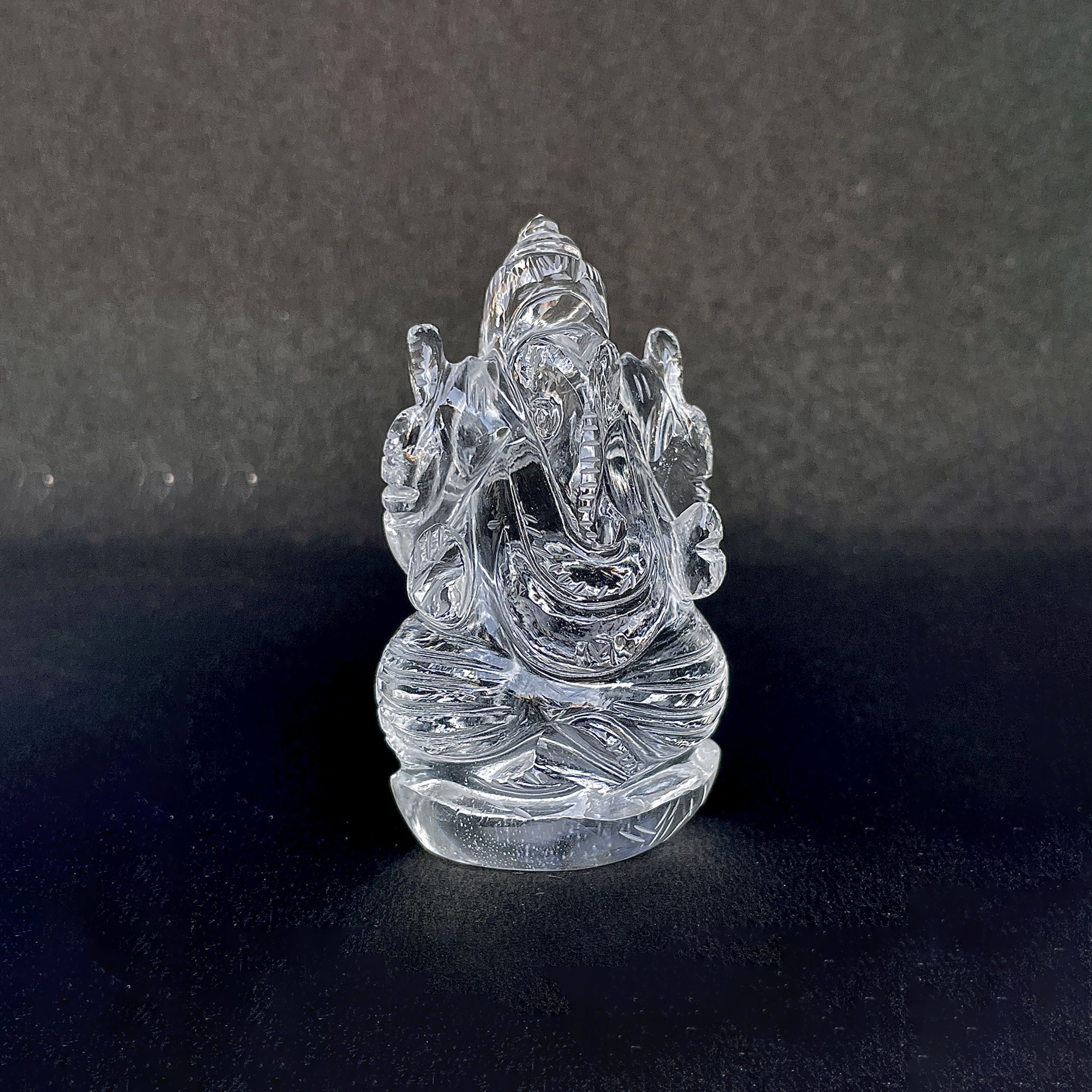 รูปเคารพพระพิฆเนศคริสตัลควอตซ์ 515 กะรัต สูง 7.1 ซม.(CST-MRT-139.)