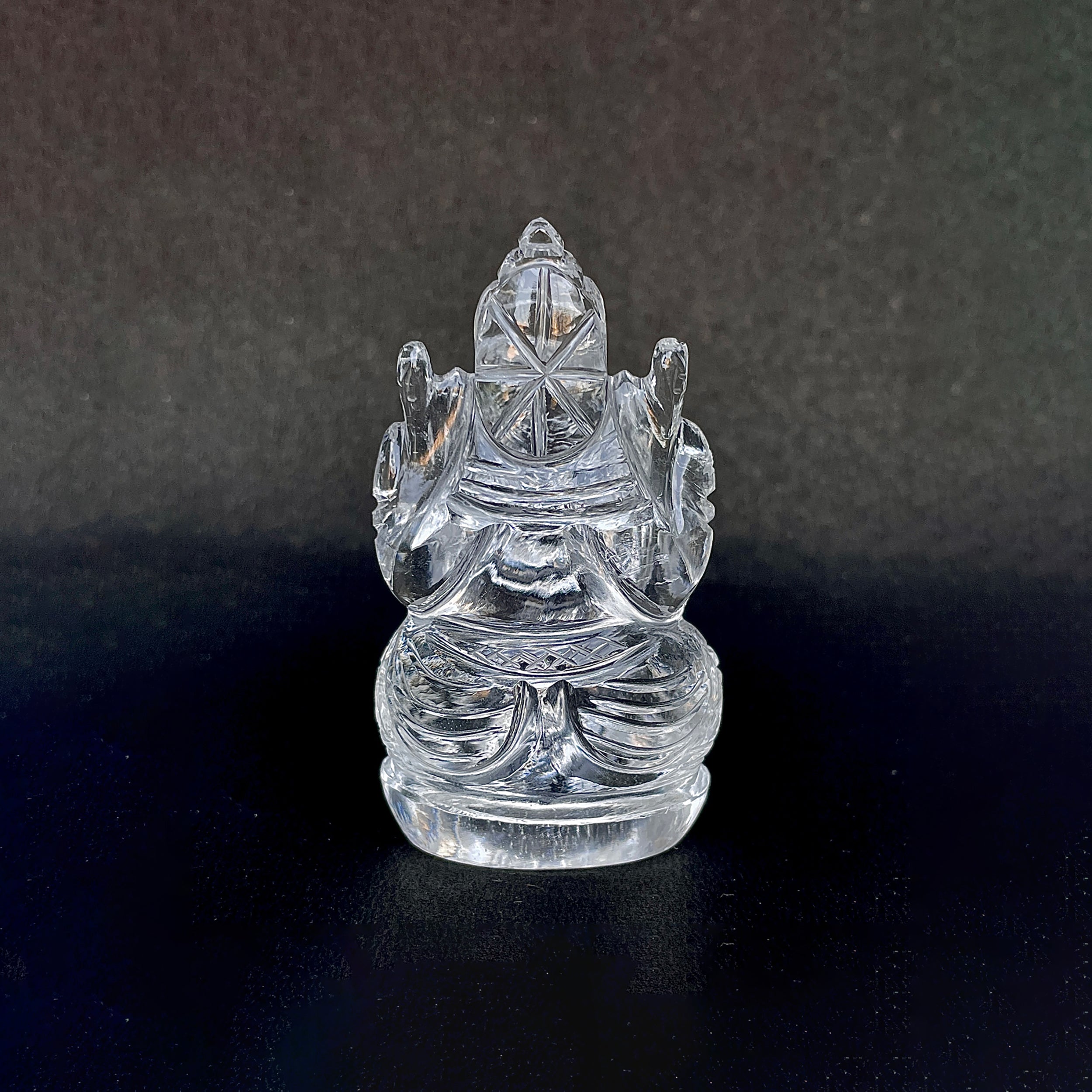 รูปเคารพพระพิฆเนศคริสตัลควอตซ์ 515 กะรัต สูง 7.1 ซม.(CST-MRT-139.)