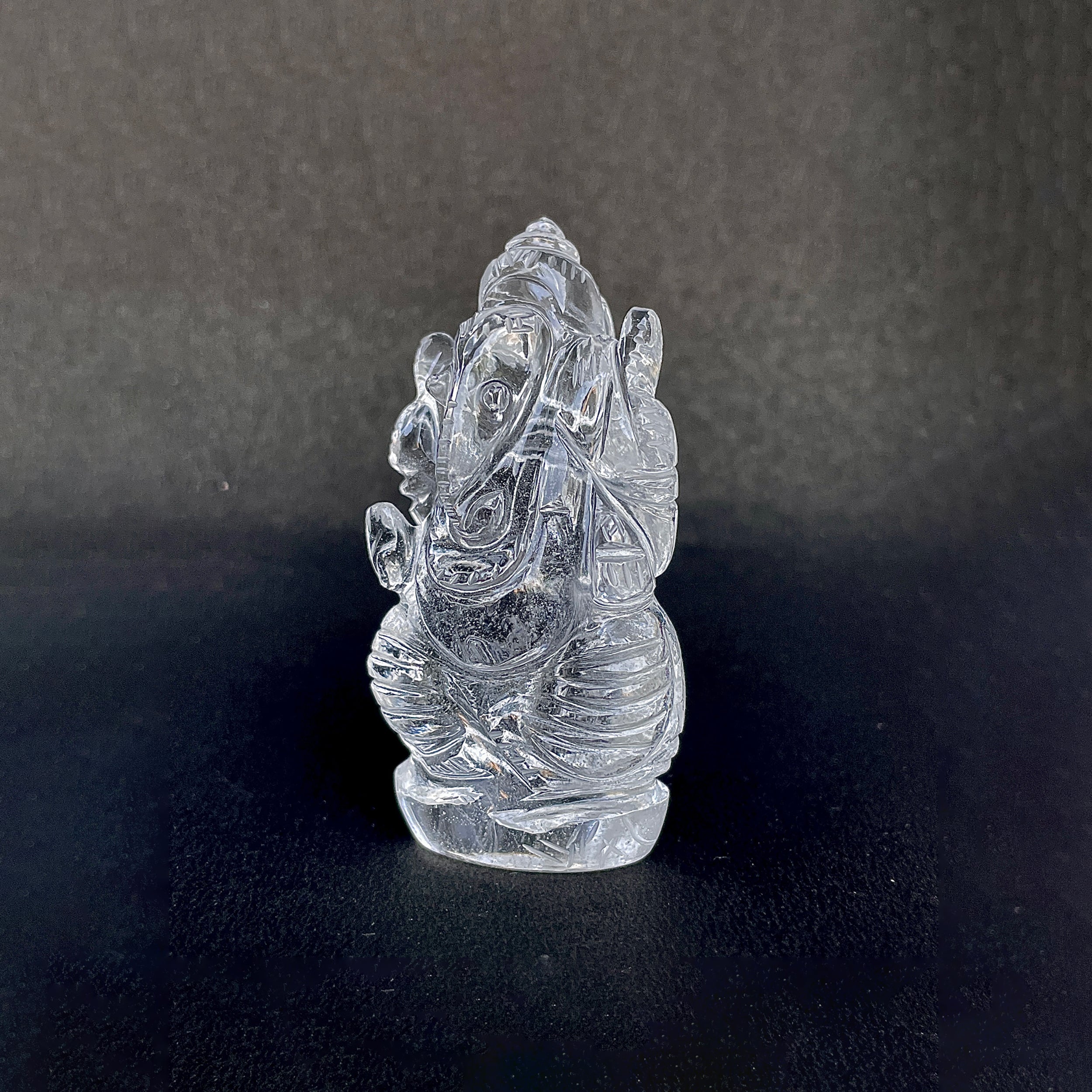 รูปเคารพพระพิฆเนศคริสตัลควอตซ์ 402 กะรัต สูง 7.1 ซม.(CST-MRT-140.)