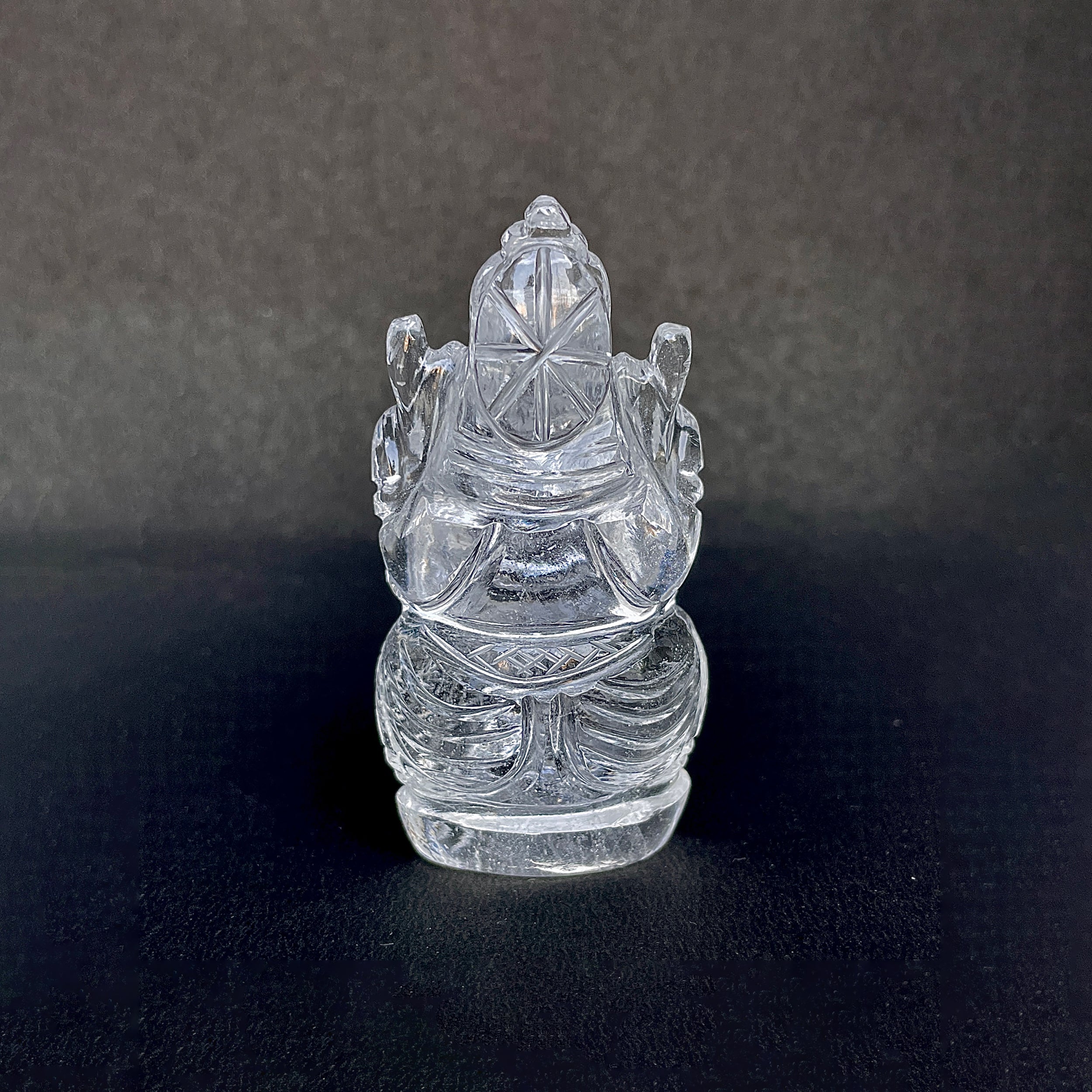รูปเคารพพระพิฆเนศคริสตัลควอตซ์ 402 กะรัต สูง 7.1 ซม.(CST-MRT-140.)