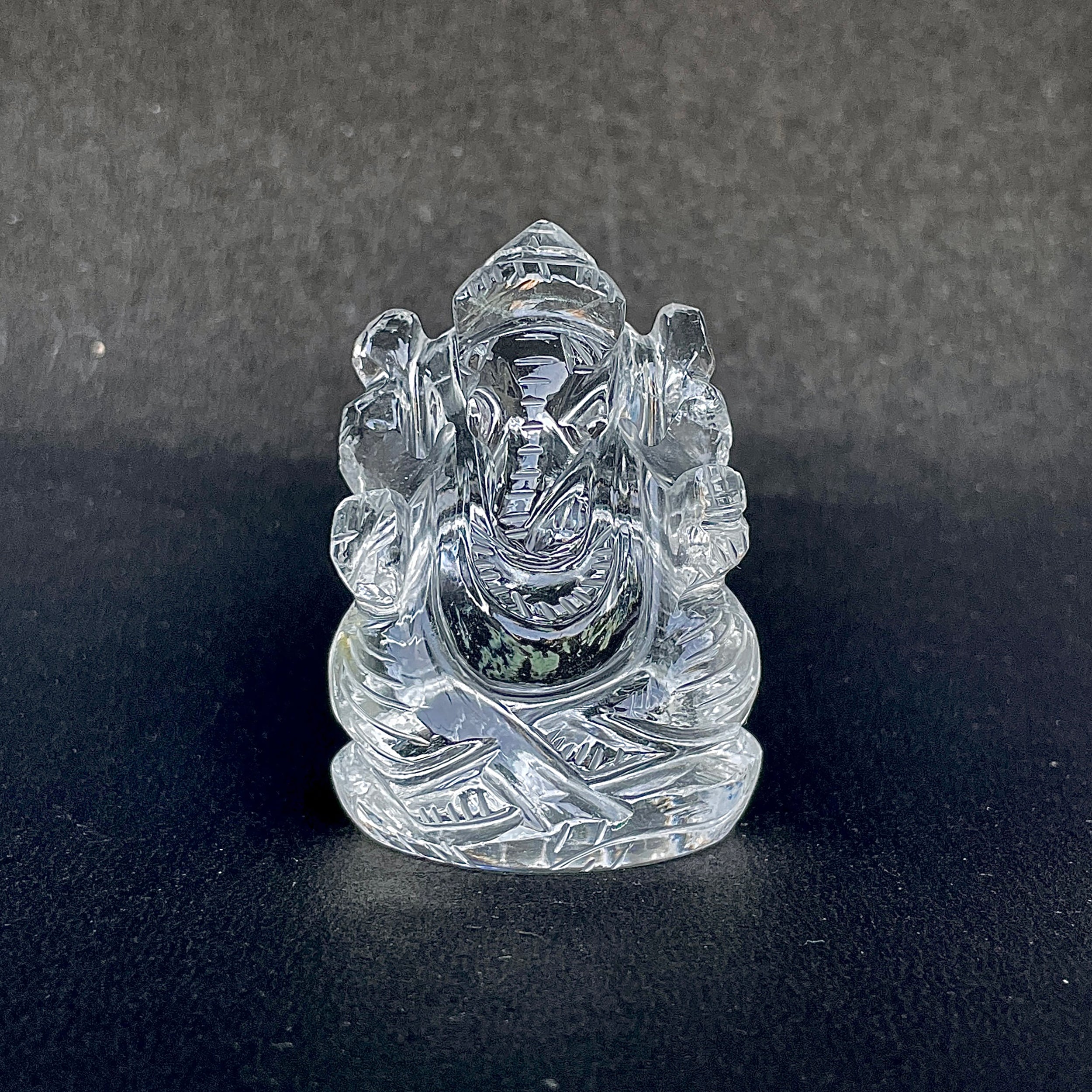 รูปเคารพพระพิฆเนศคริสตัลควอตซ์ 313.5 กะรัต สูง 5 ซม.(CST-MRT-141.)