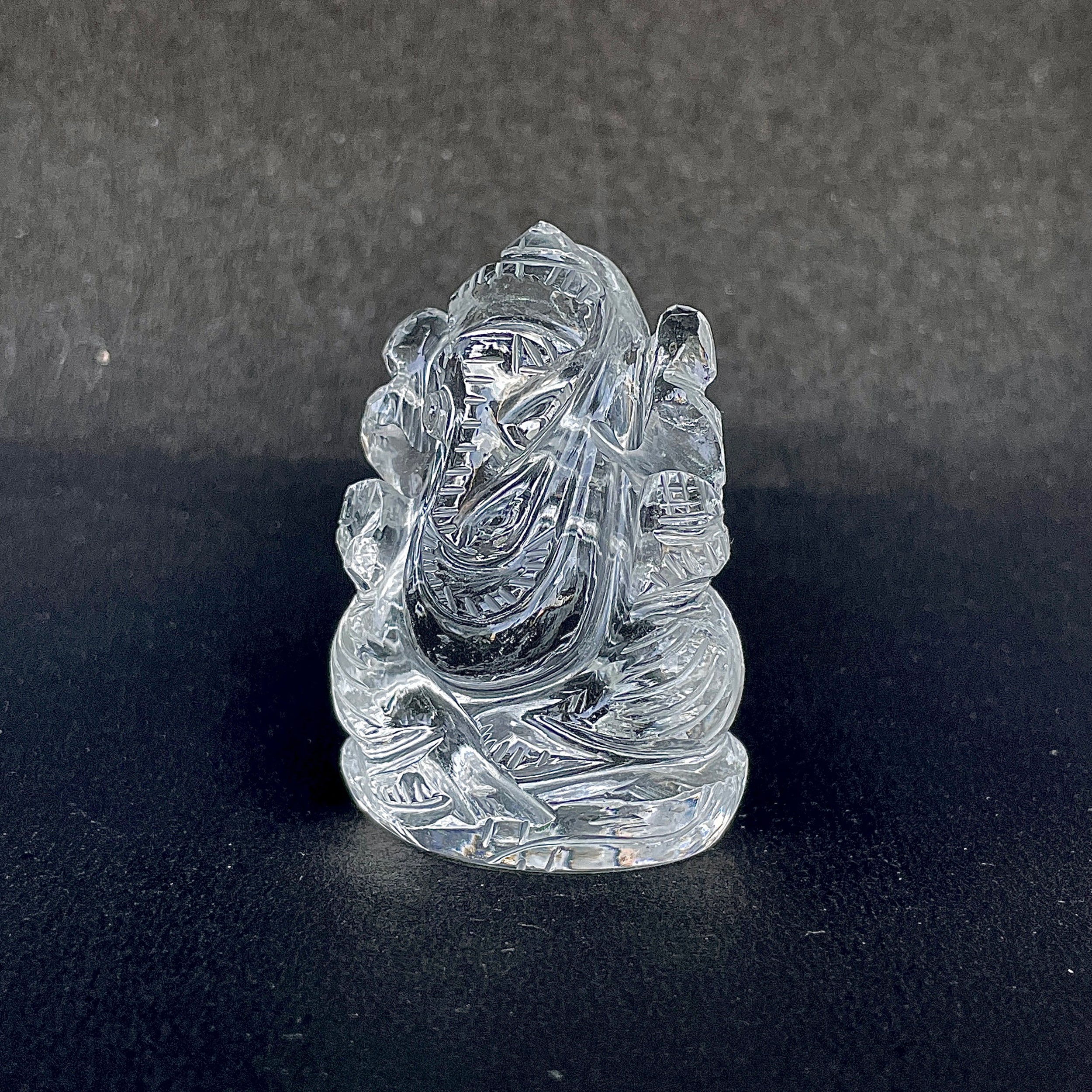 รูปเคารพพระพิฆเนศคริสตัลควอตซ์ 313.5 กะรัต สูง 5 ซม.(CST-MRT-141.)