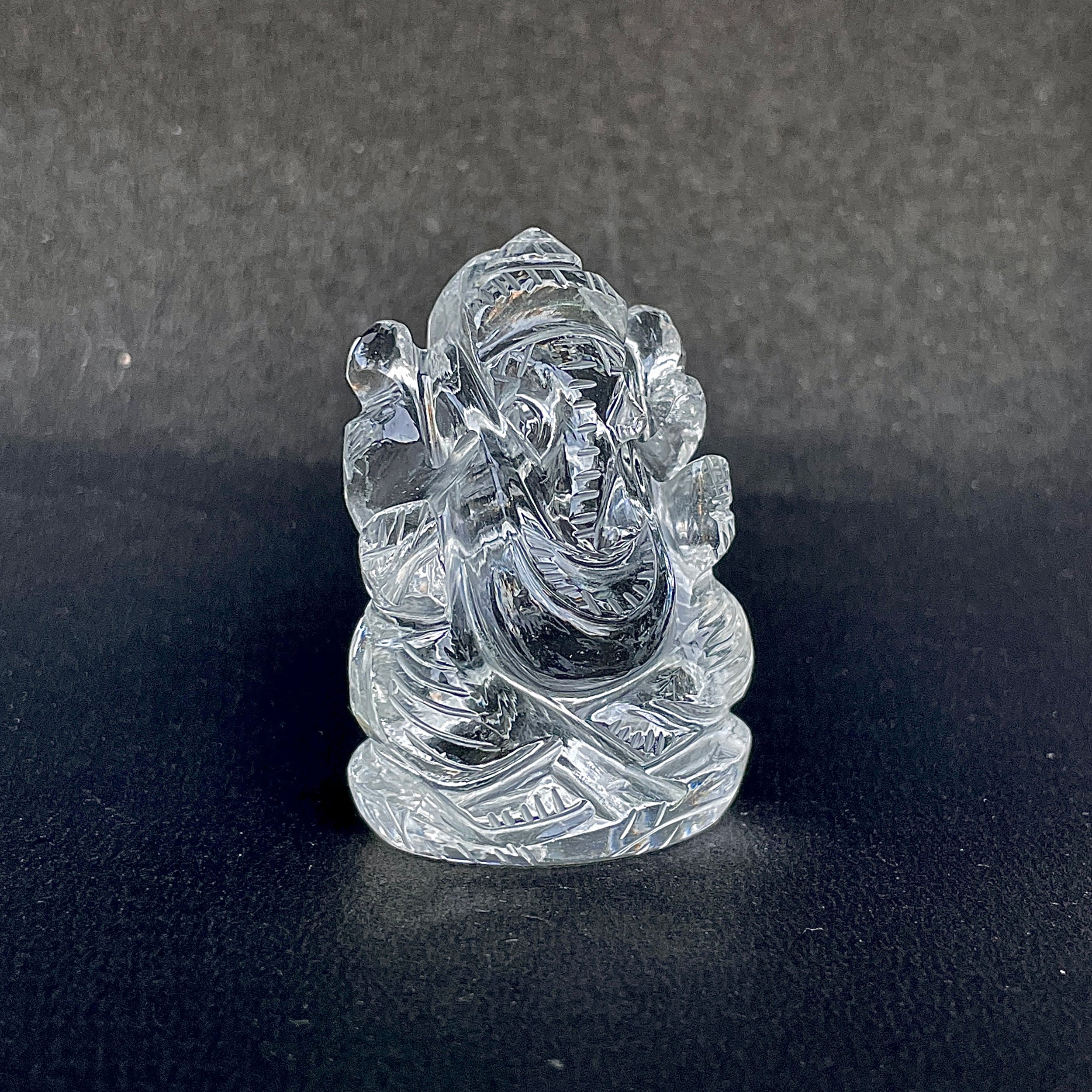 รูปเคารพพระพิฆเนศคริสตัลควอตซ์ 313.5 กะรัต สูง 5 ซม.(CST-MRT-141.)