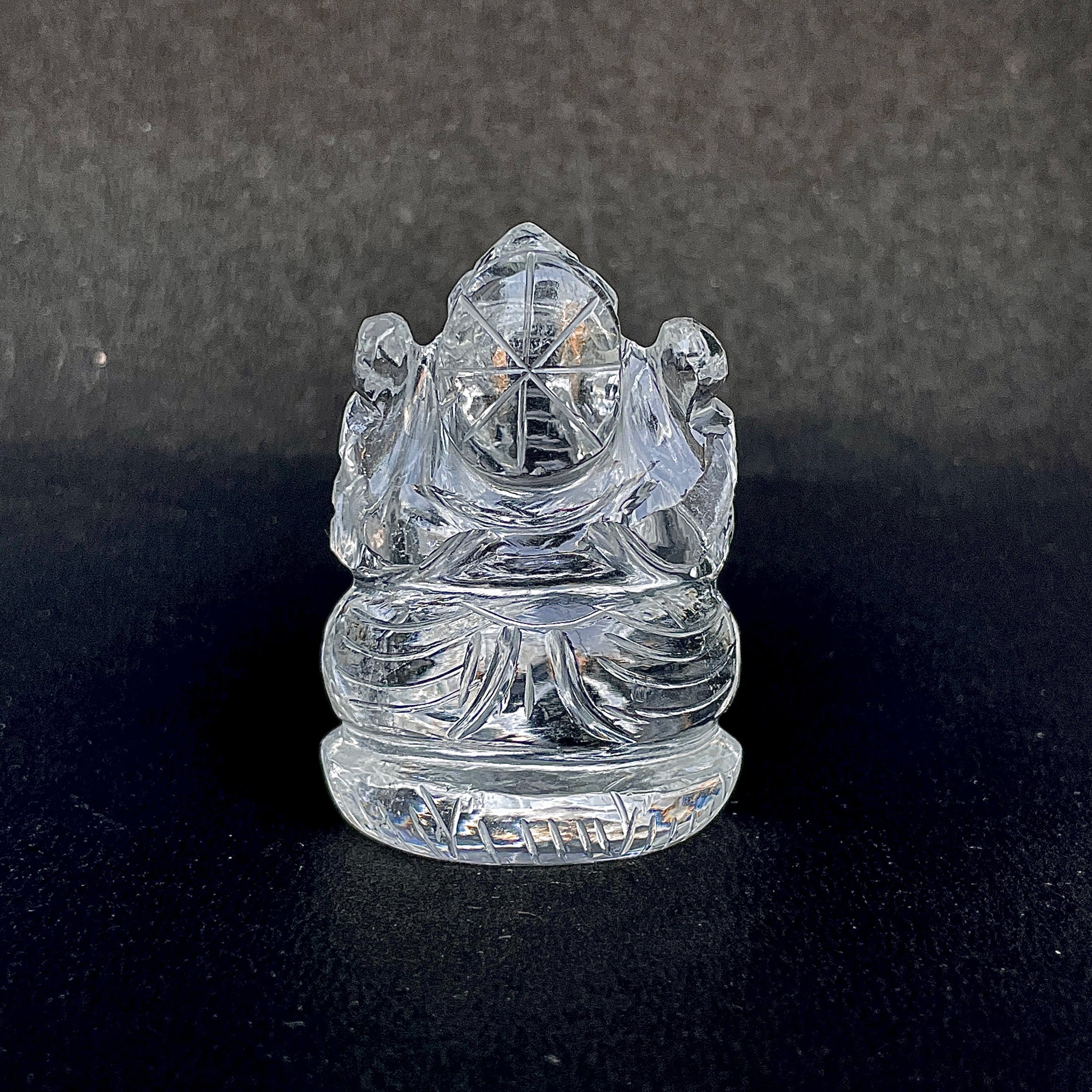 รูปเคารพพระพิฆเนศคริสตัลควอตซ์ 313.5 กะรัต สูง 5 ซม.(CST-MRT-141.)