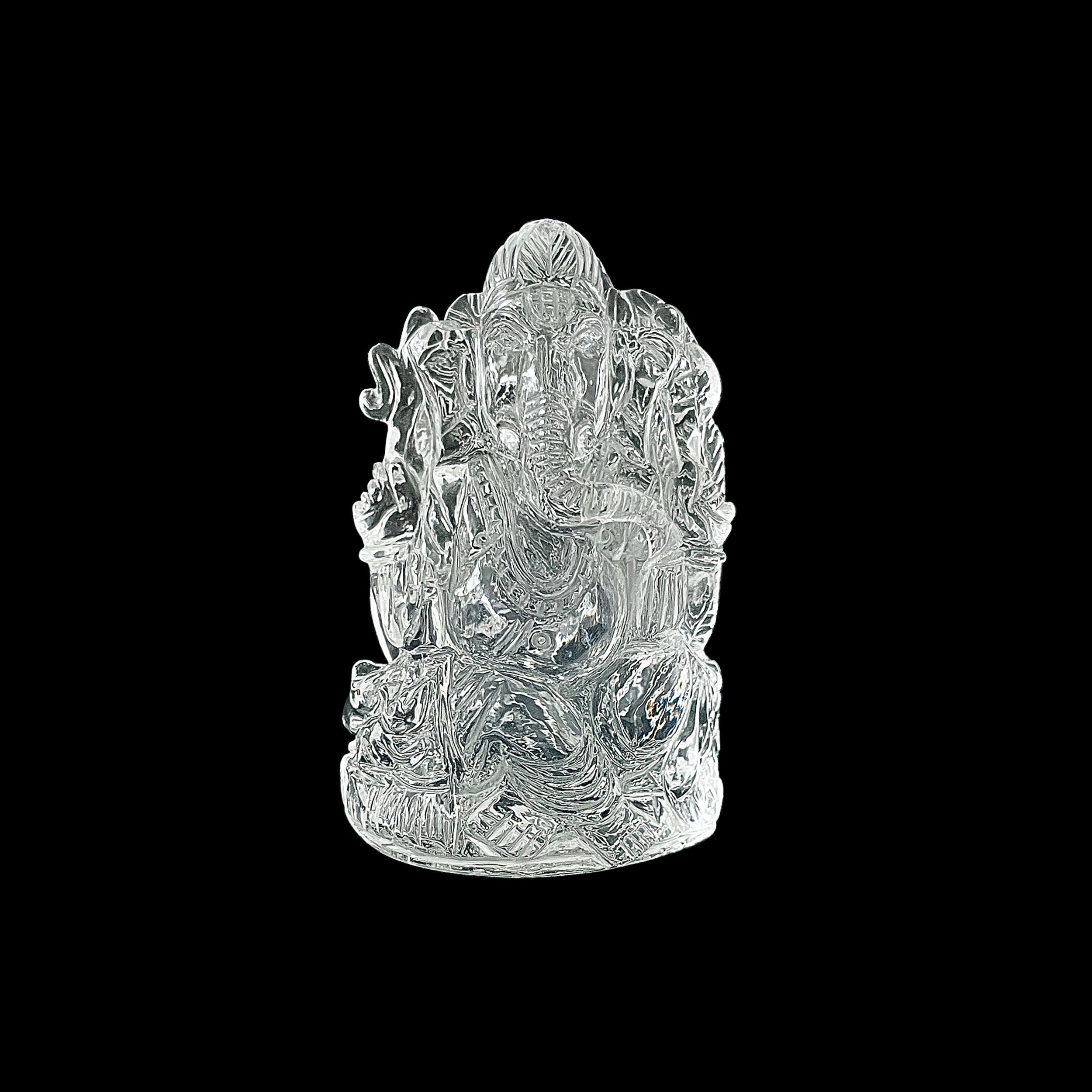 รูปเคารพพระพิฆเนศคริสตัลควอตซ์ 984.5 กะรัต สูง 8.1 ซม.(CST-MRT-144.)