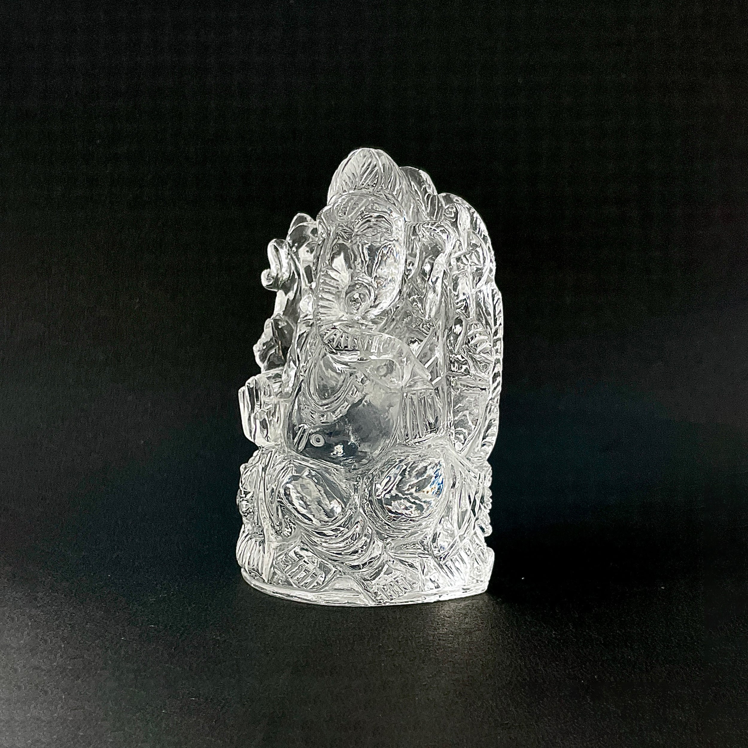 รูปเคารพพระพิฆเนศคริสตัลควอตซ์ 984.5 กะรัต สูง 8.1 ซม.(CST-MRT-144.)