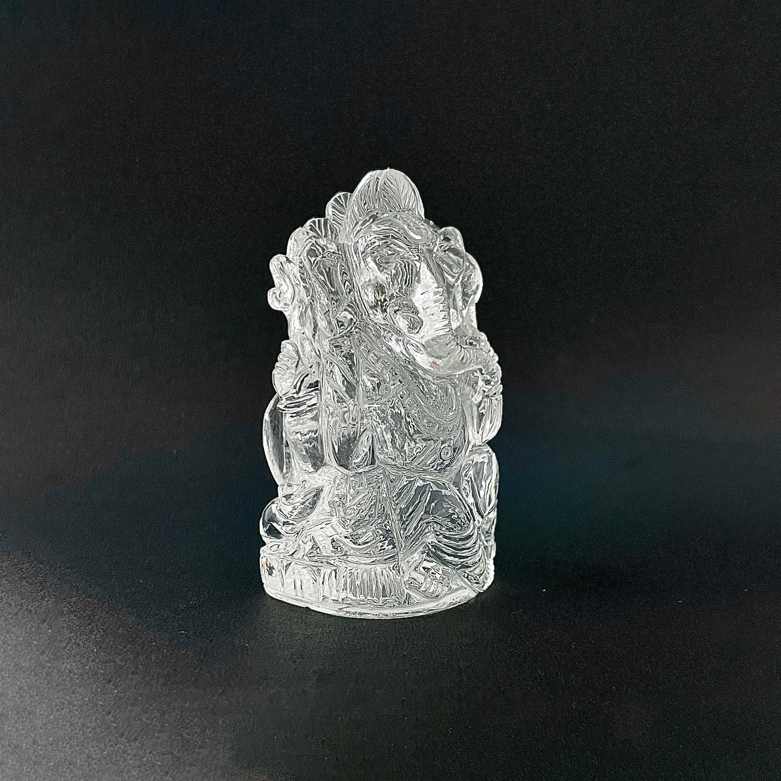 รูปเคารพพระพิฆเนศคริสตัลควอตซ์ 984.5 กะรัต สูง 8.1 ซม.(CST-MRT-144.)