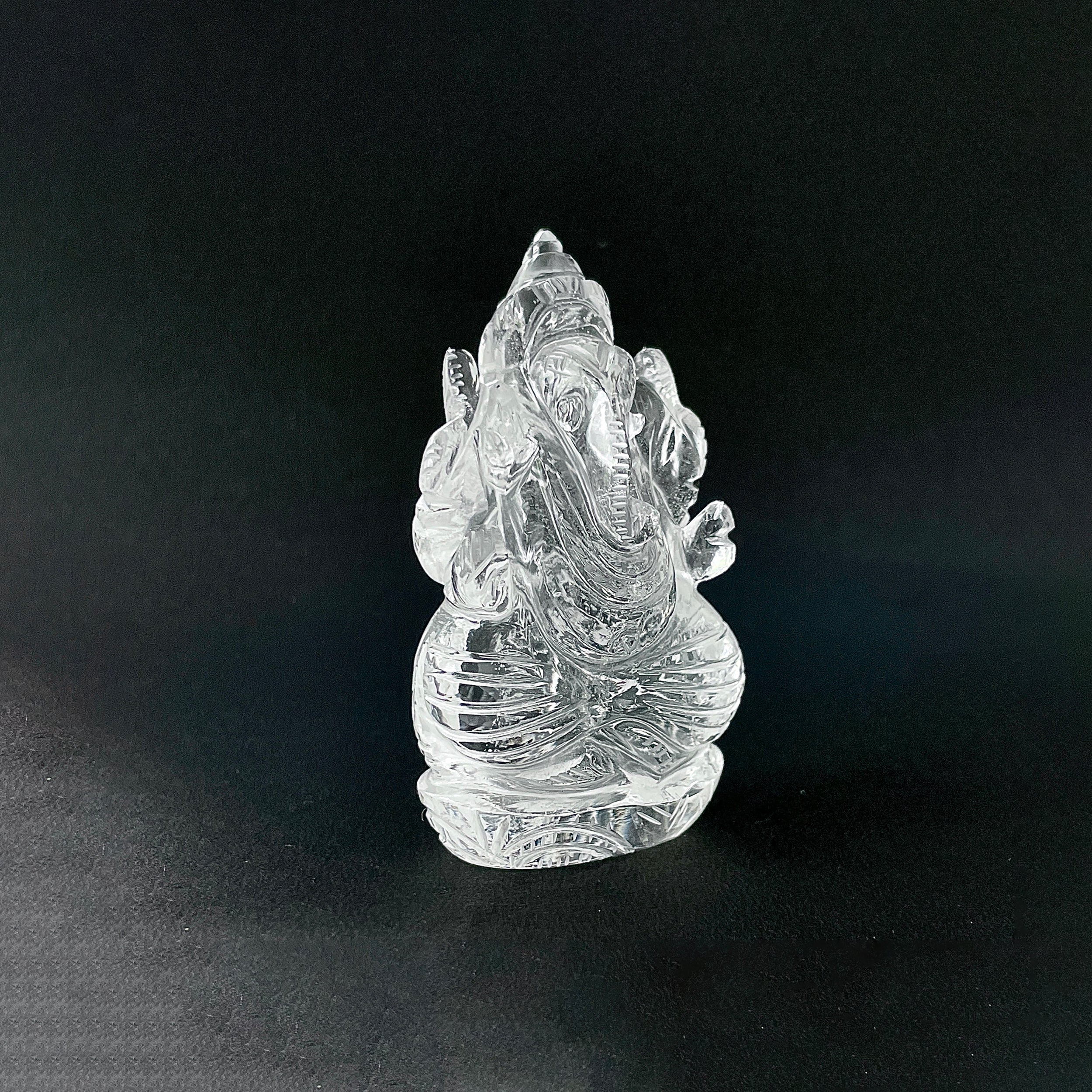 รูปเคารพพระพิฆเนศคริสตัลควอตซ์ 670 กะรัต สูง 7.8 ซม.(CST-MRT-145.)