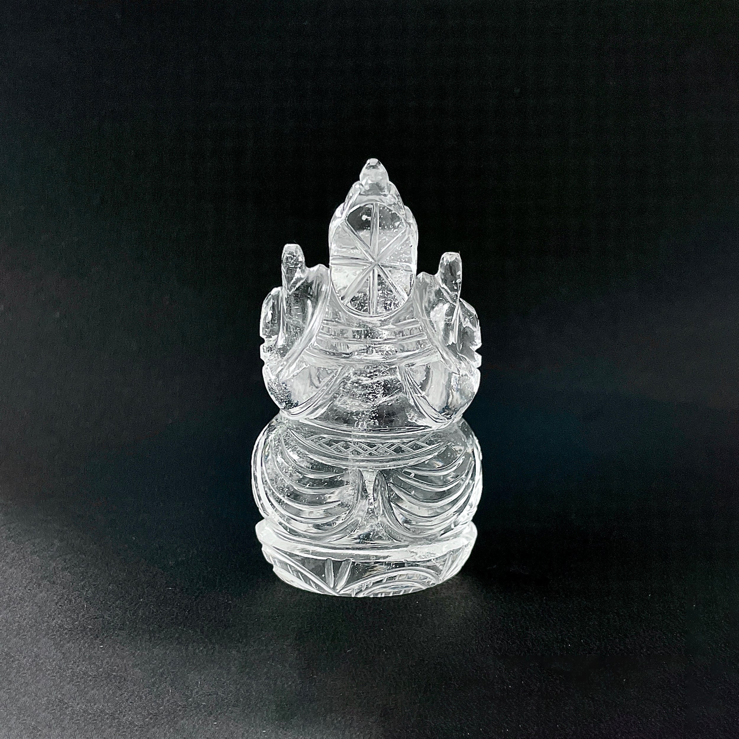 รูปเคารพพระพิฆเนศคริสตัลควอตซ์ 670 กะรัต สูง 7.8 ซม.(CST-MRT-145.)