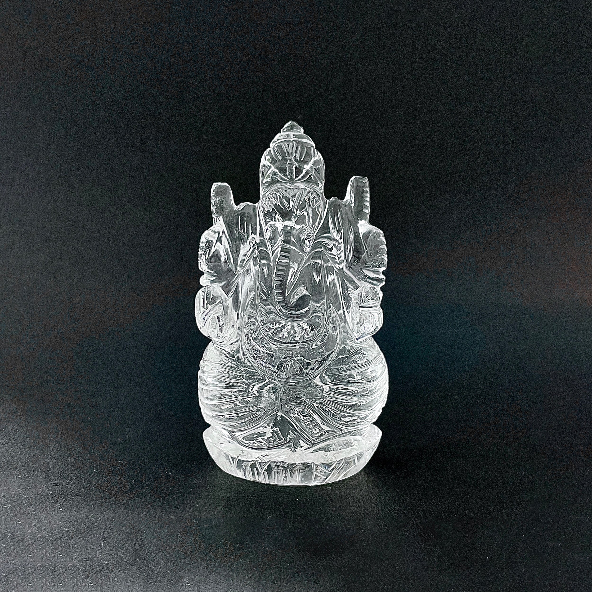 รูปเคารพพระพิฆเนศคริสตัลควอตซ์ 515 กะรัต สูง 7.3 ซม.(CST-MRT-146.)