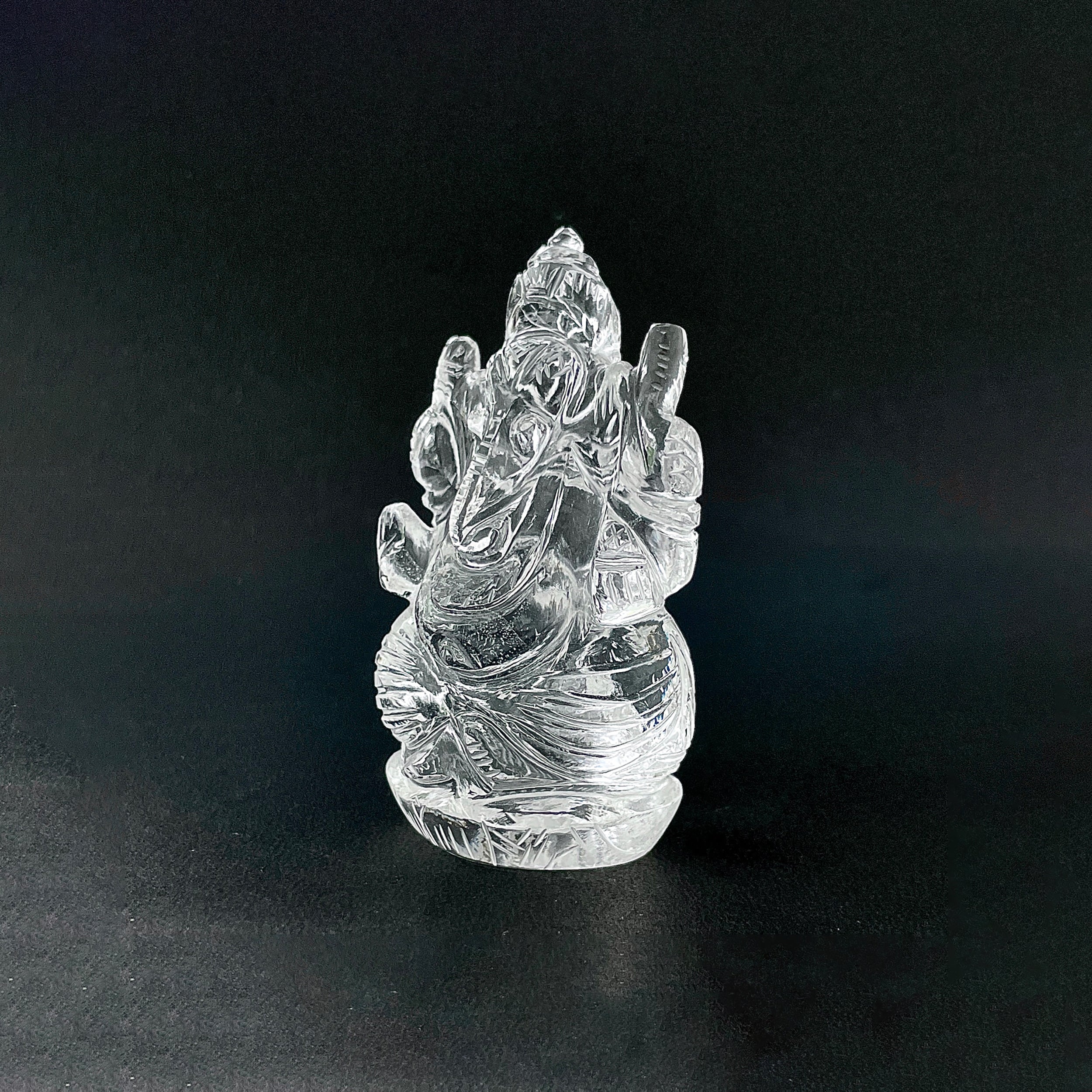 รูปเคารพพระพิฆเนศคริสตัลควอตซ์ 515 กะรัต สูง 7.3 ซม.(CST-MRT-146.)