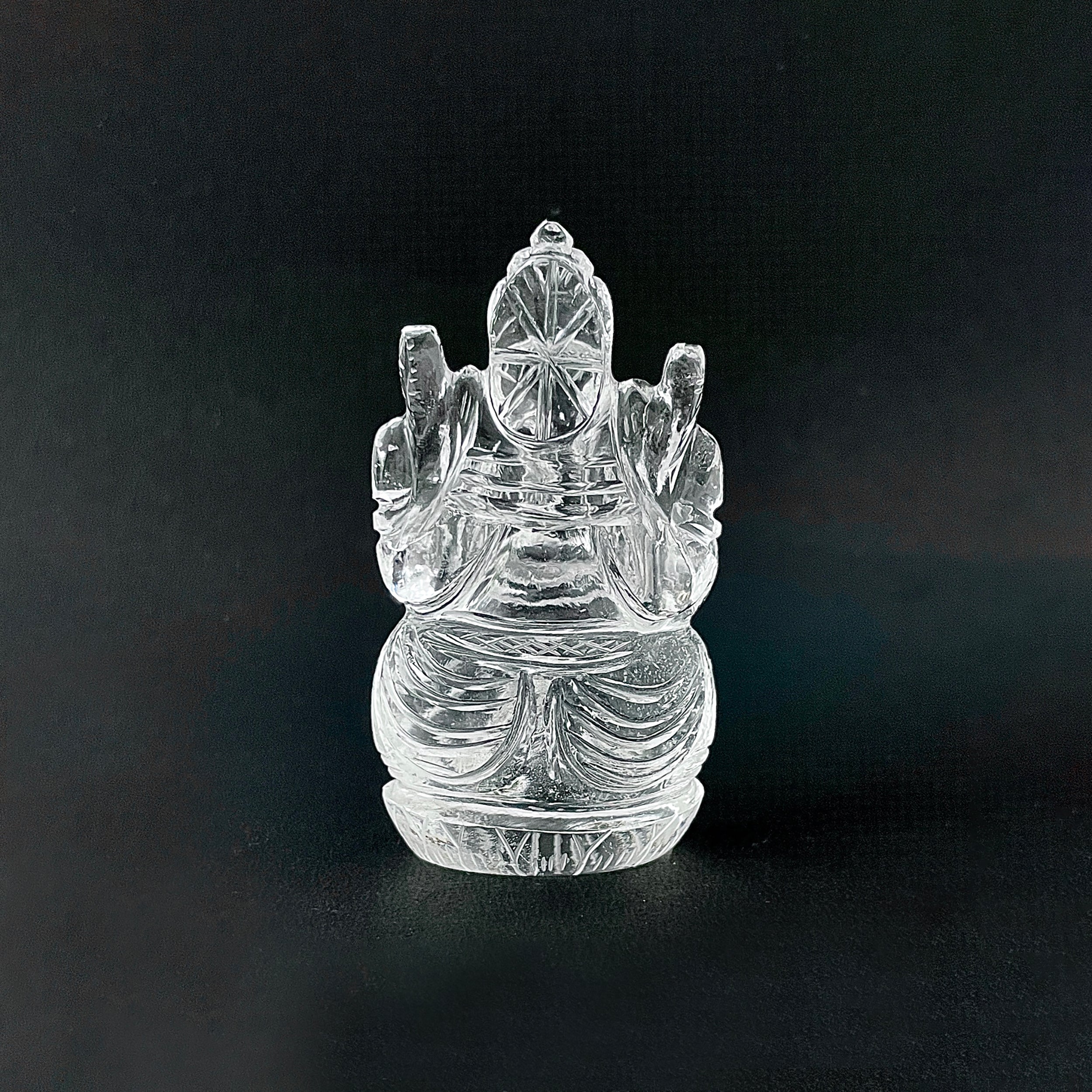 รูปเคารพพระพิฆเนศคริสตัลควอตซ์ 515 กะรัต สูง 7.3 ซม.(CST-MRT-146.)