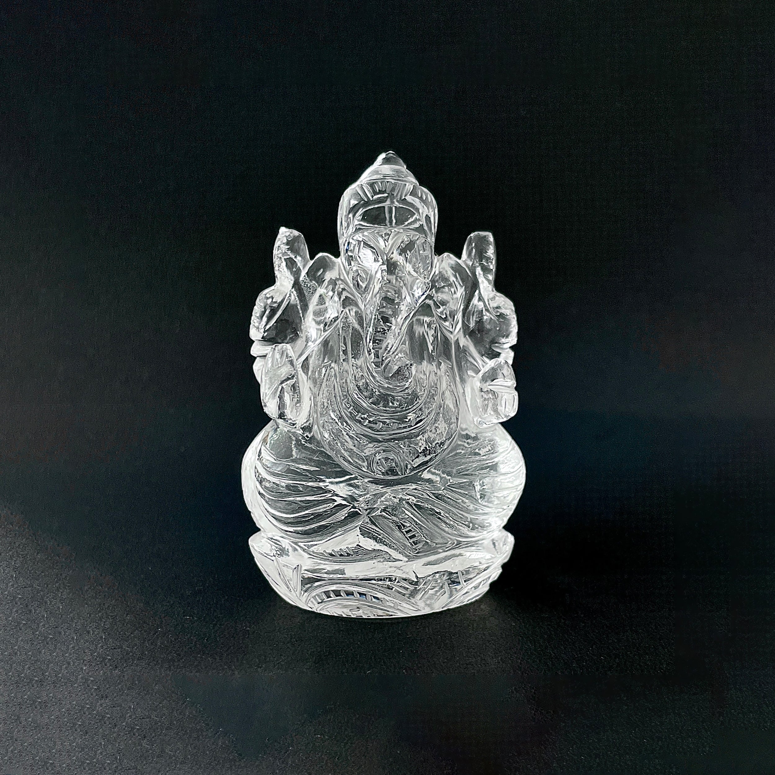 รูปเคารพพระพิฆเนศคริสตัลควอตซ์ 1185 กะรัต สูง 8.3 ซม.(CST-MRT-147.)