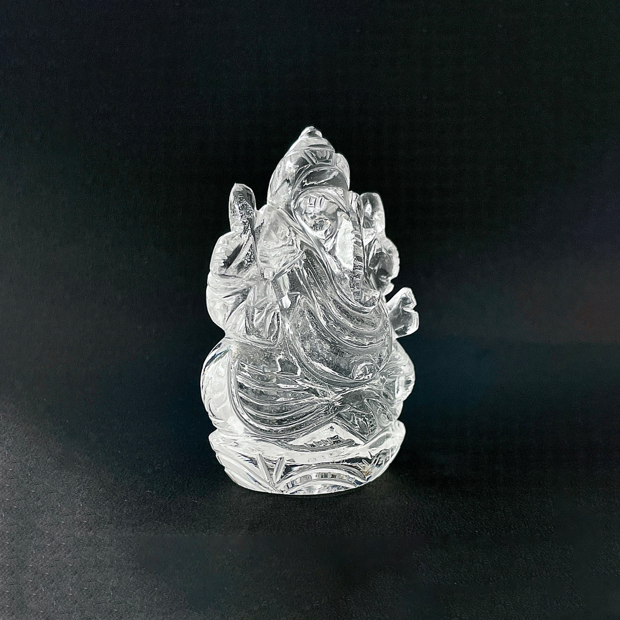 รูปเคารพพระพิฆเนศคริสตัลควอตซ์ 1185 กะรัต สูง 8.3 ซม.(CST-MRT-147.)