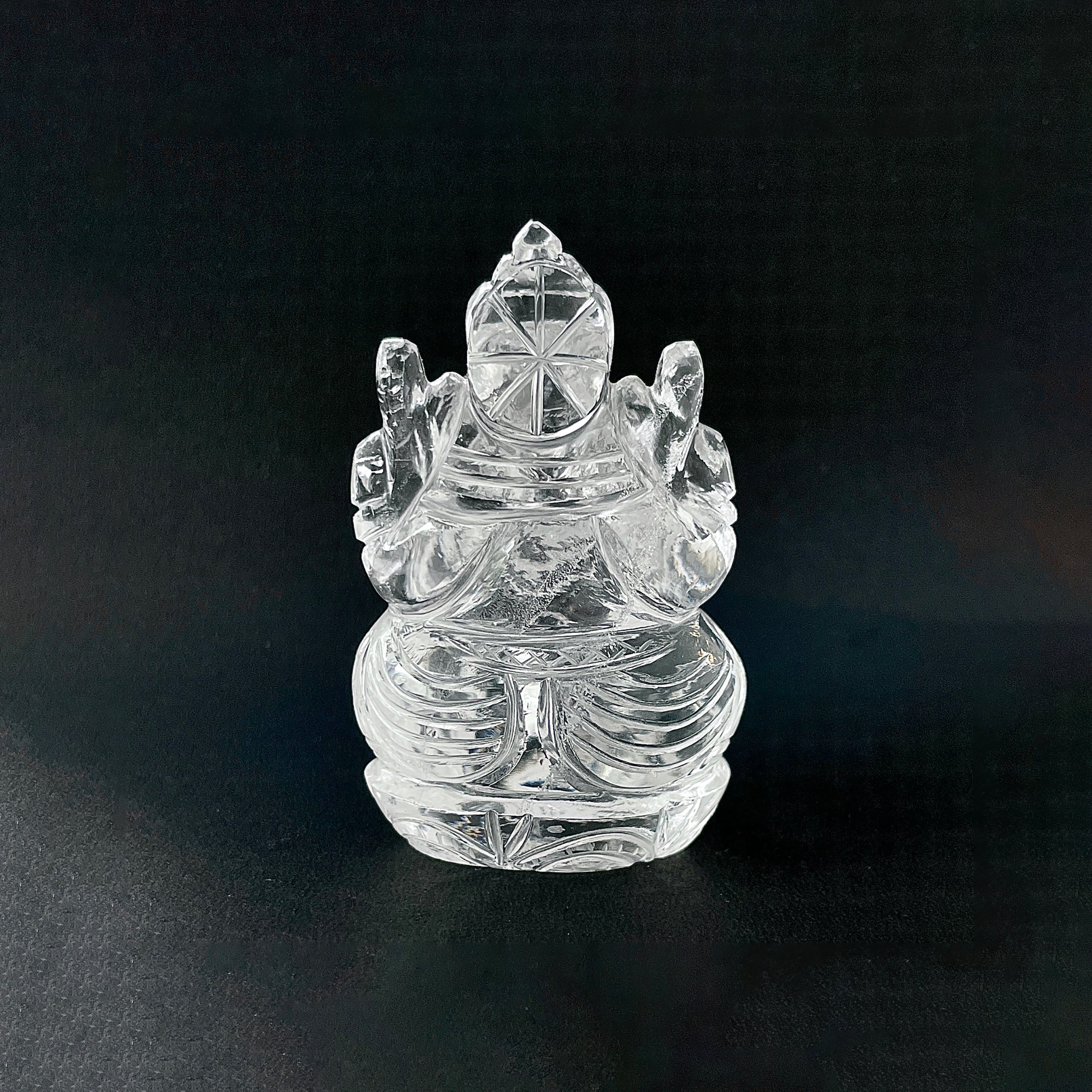 รูปเคารพพระพิฆเนศคริสตัลควอตซ์ 1185 กะรัต สูง 8.3 ซม.(CST-MRT-147.)