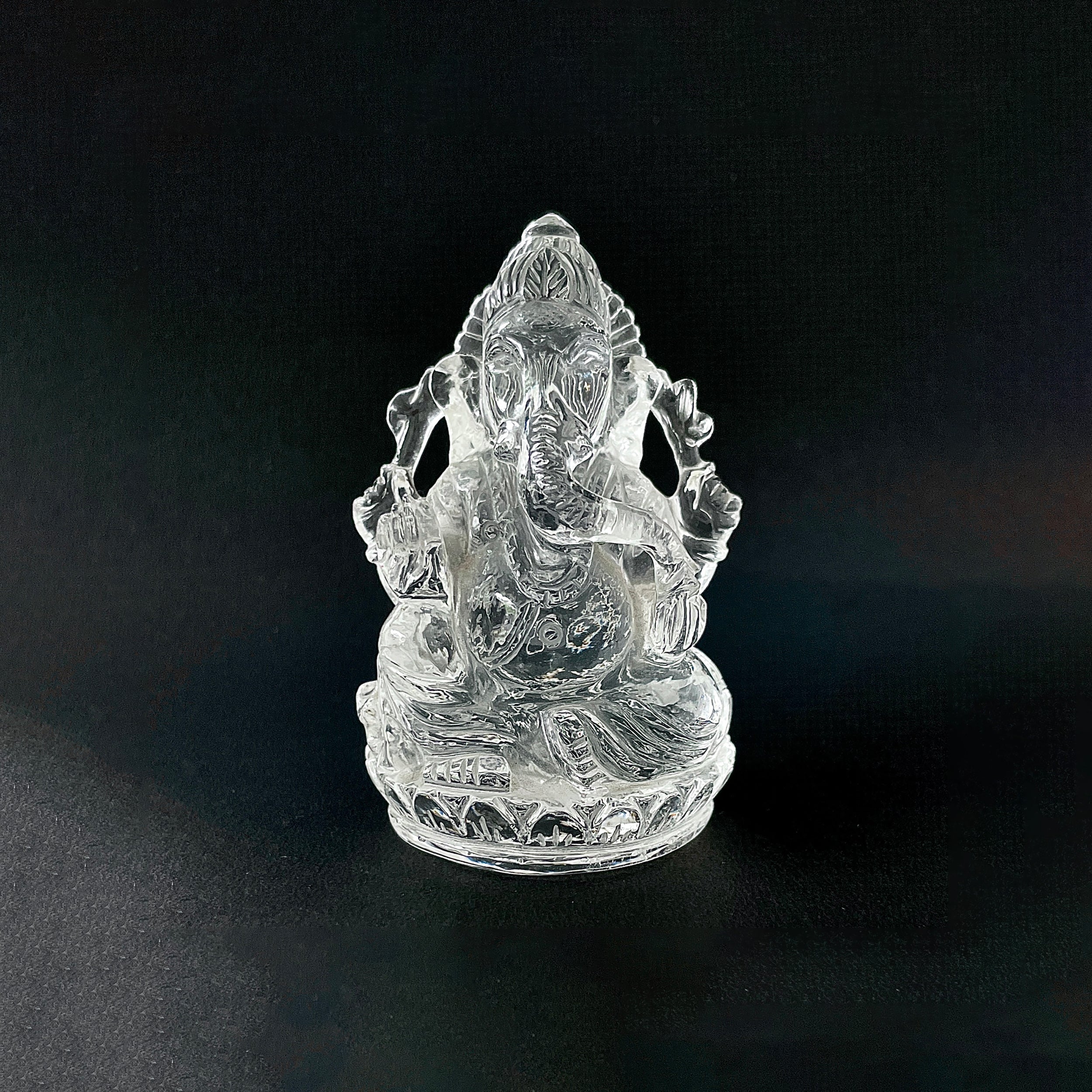 รูปเคารพพระพิฆเนศคริสตัลควอตซ์ 994 กะรัต สูง 8.8 ซม.(CST-MRT-148.)