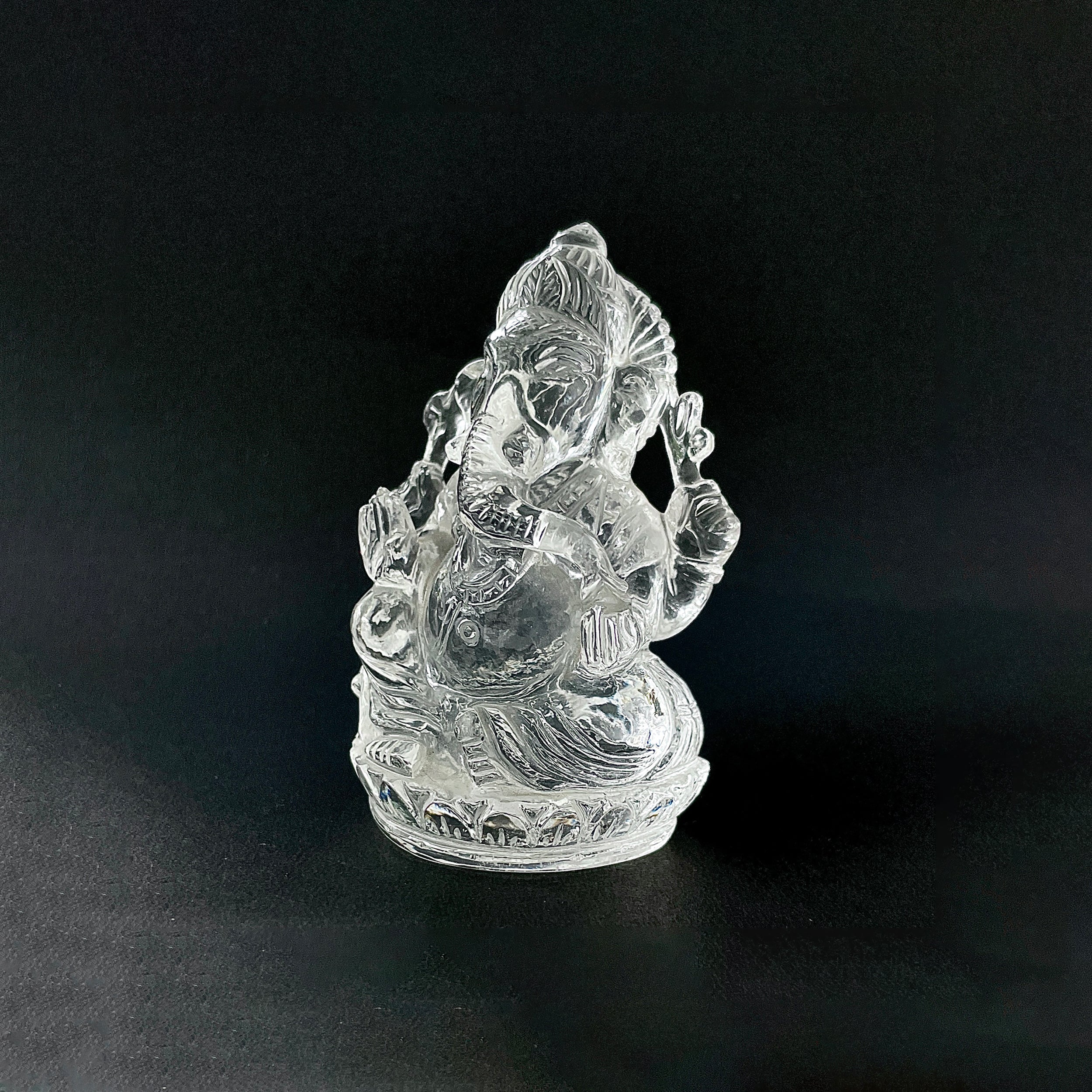 รูปเคารพพระพิฆเนศคริสตัลควอตซ์ 994 กะรัต สูง 8.8 ซม.(CST-MRT-148.)