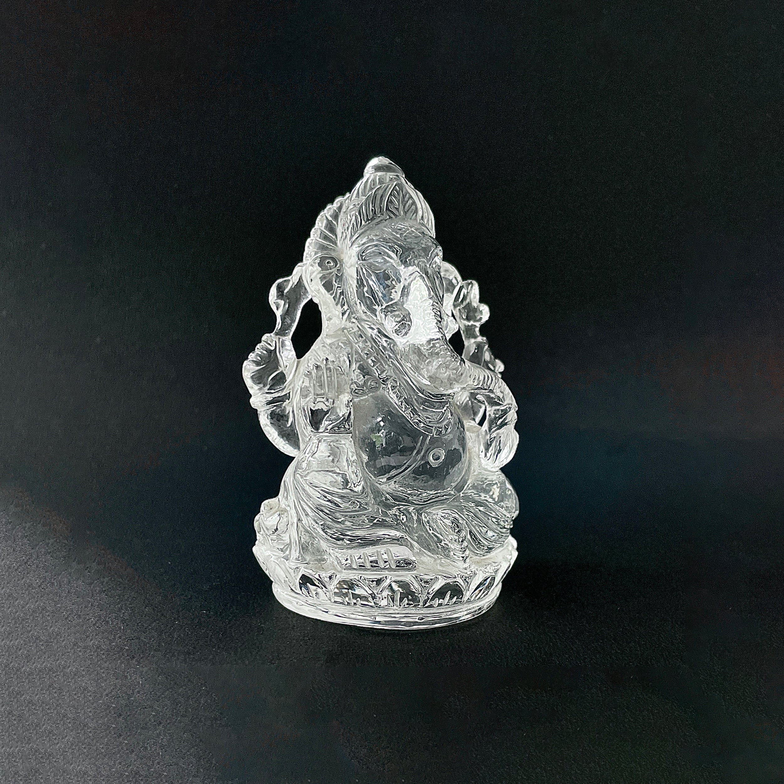 รูปเคารพพระพิฆเนศคริสตัลควอตซ์ 994 กะรัต สูง 8.8 ซม.(CST-MRT-148.)