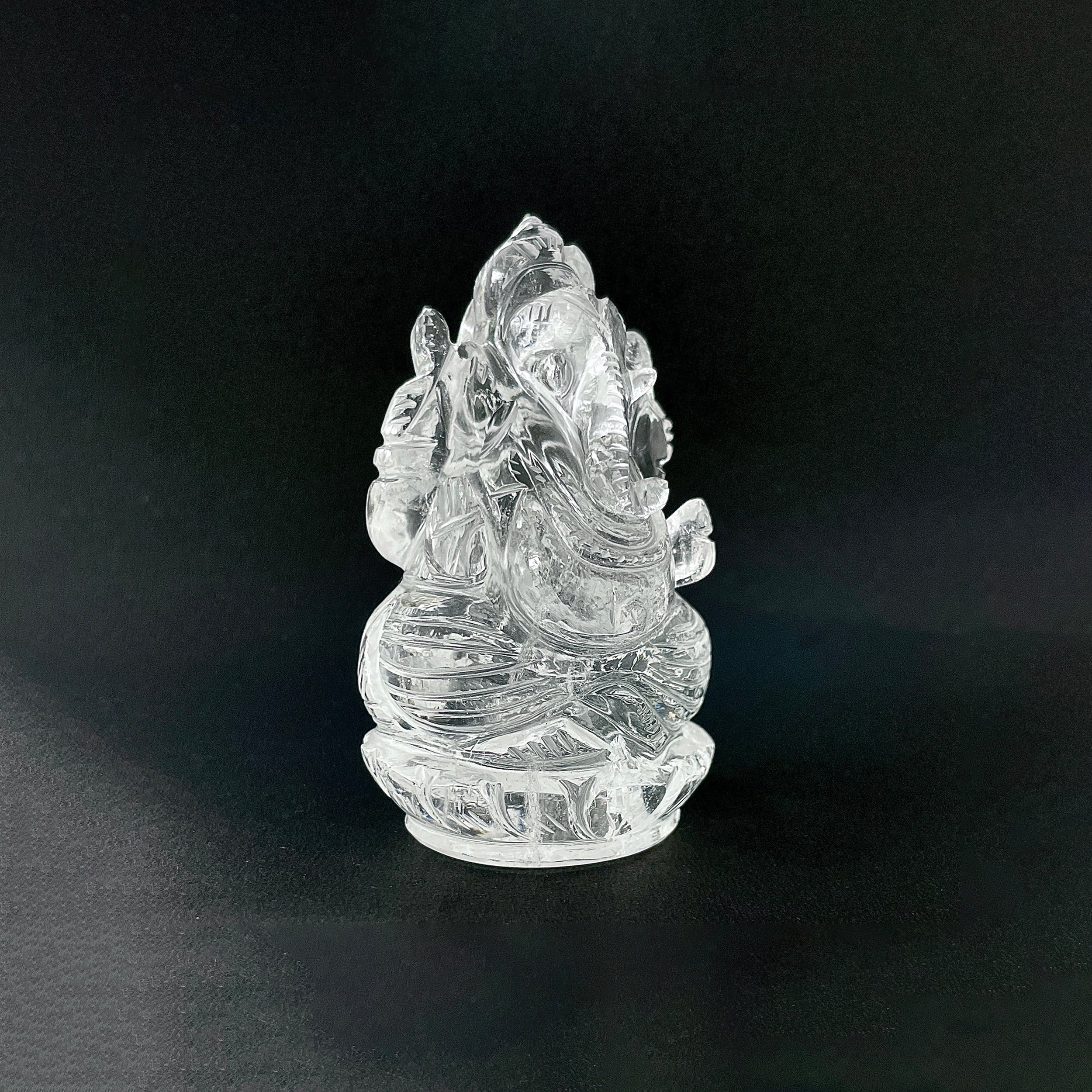 รูปเคารพพระพิฆเนศคริสตัลควอตซ์ 1613 กะรัต สูง 9.6 ซม.(CST-MRT-149.)