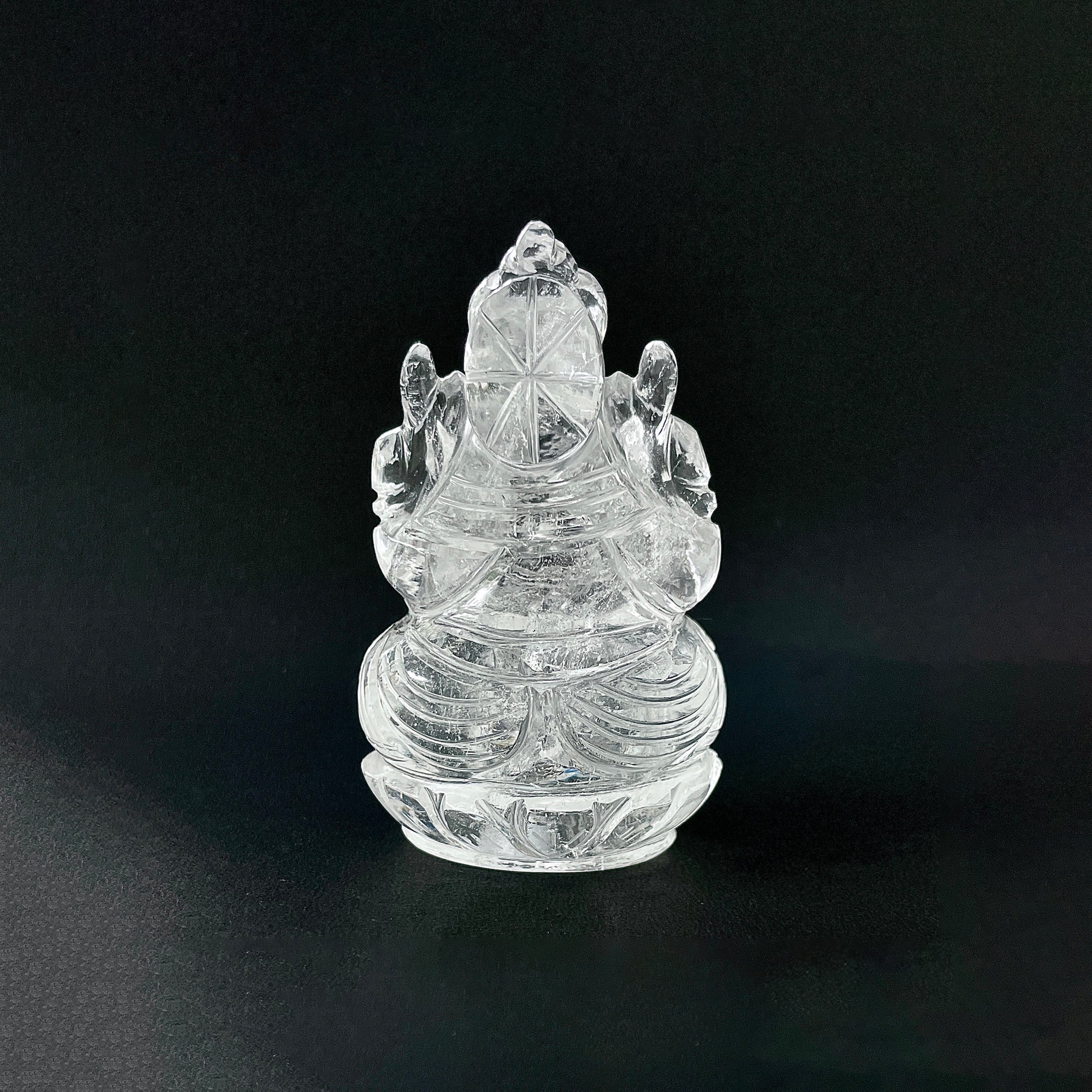 รูปเคารพพระพิฆเนศคริสตัลควอตซ์ 1613 กะรัต สูง 9.6 ซม.(CST-MRT-149.)