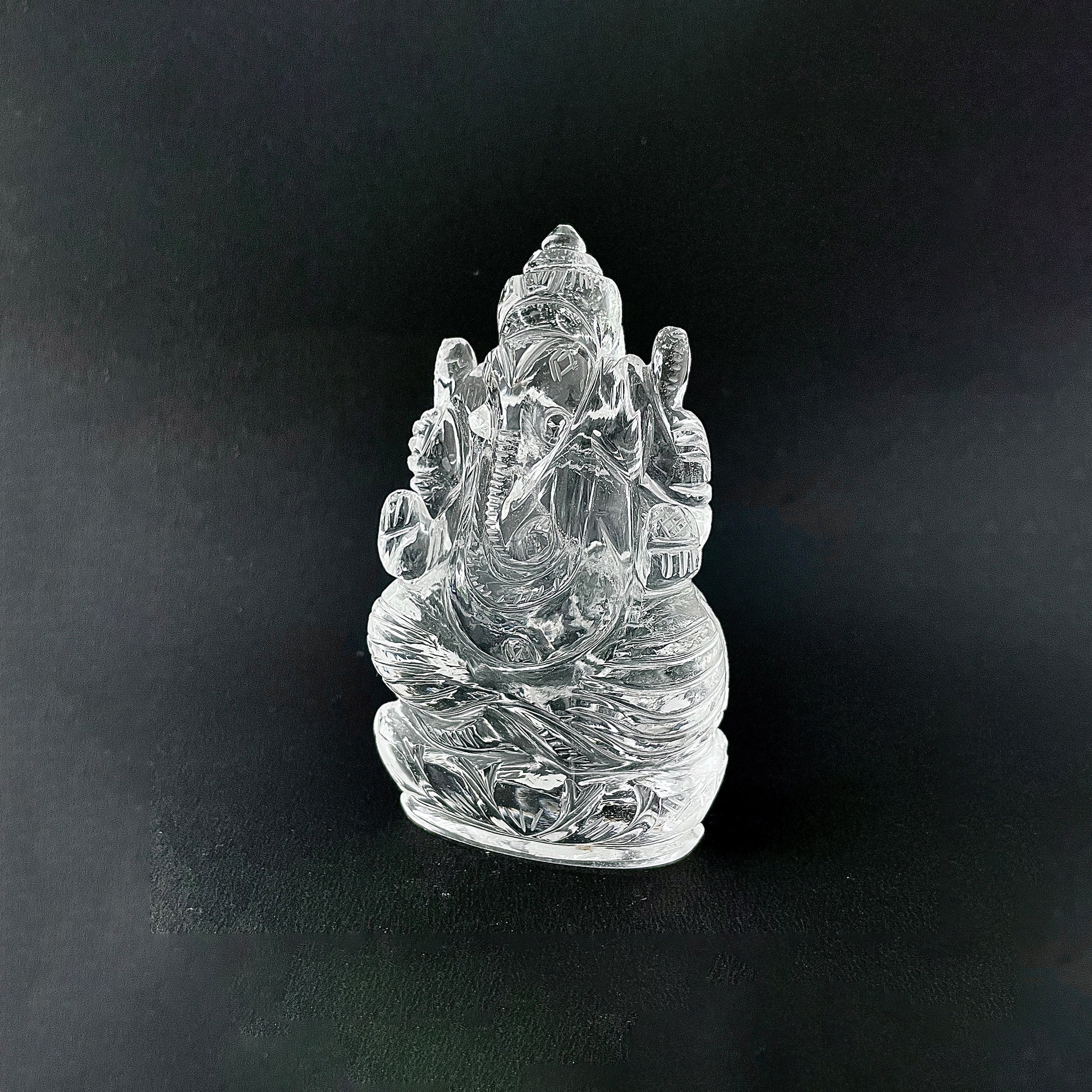 รูปเคารพพระพิฆเนศคริสตัลควอตซ์ 1058.5 กะรัต สูง 9.6 ซม.(CST-MRT-150.)