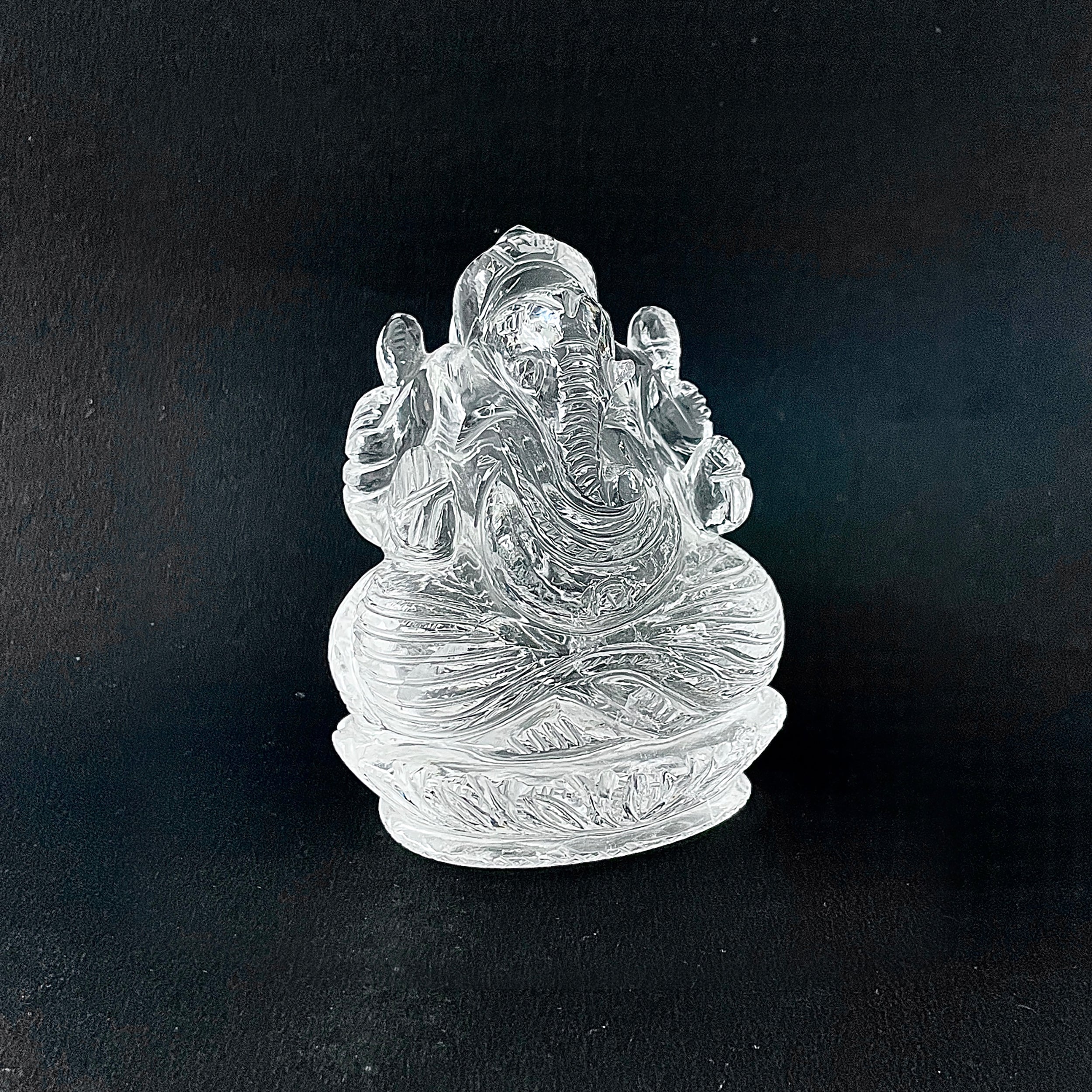 รูปเคารพพระพิฆเนศคริสตัลควอตซ์ ปี 1994 กะรัต ความสูง 9.1 ซม.(CST-MRT-151.)