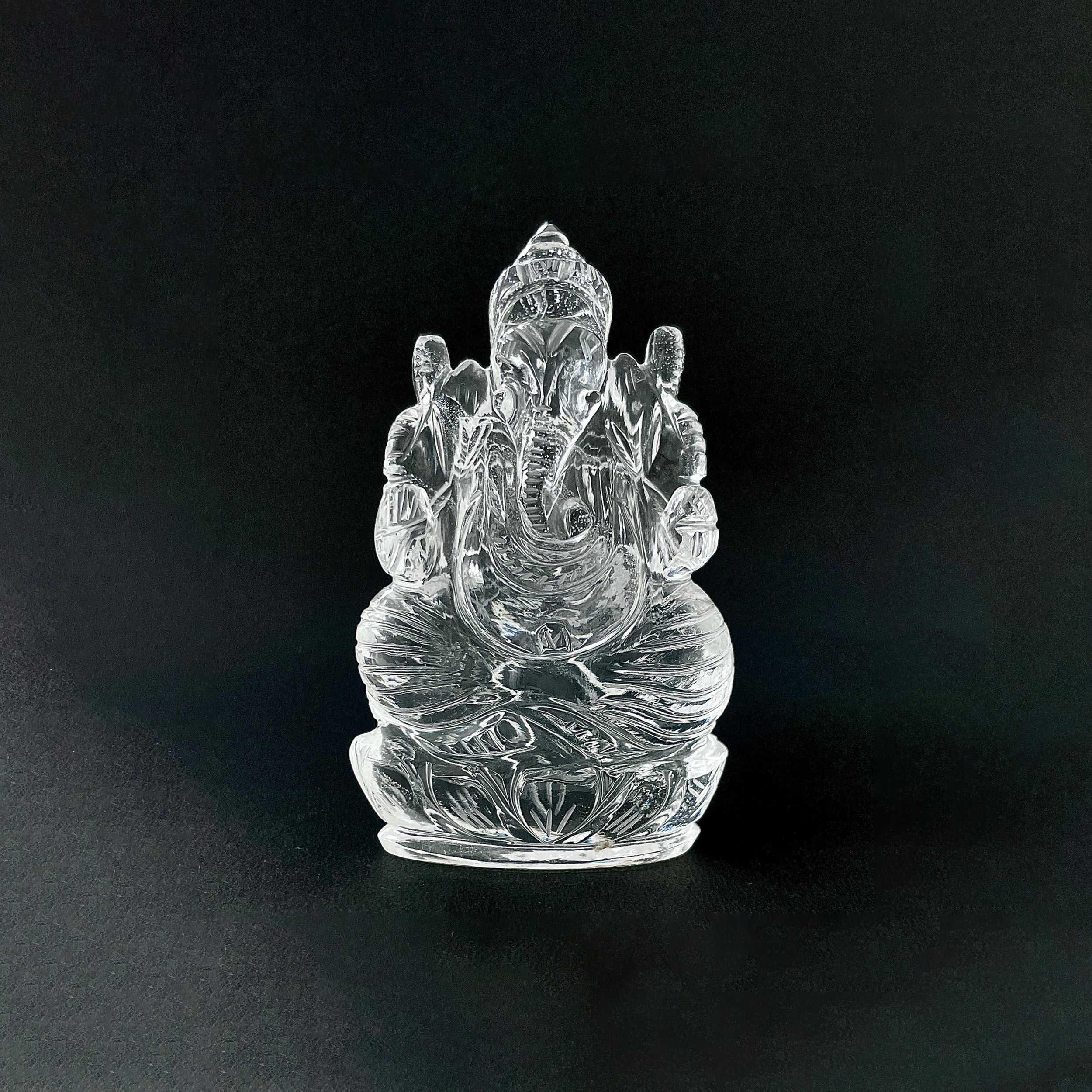 รูปเคารพพระพิฆเนศคริสตัลควอตซ์ 2368.5 กะรัต สูง 11.1 ซม.(CST-MRT-153.)