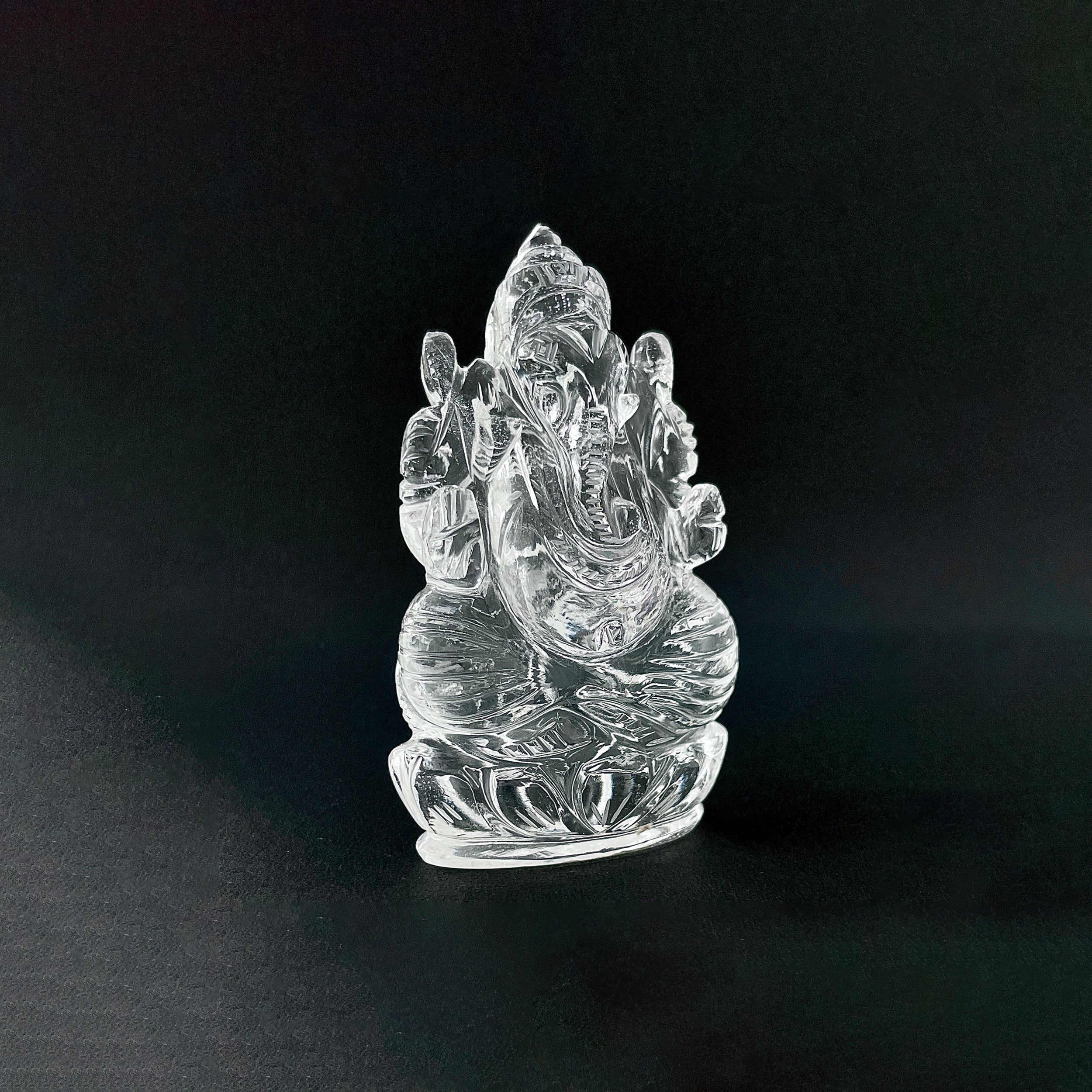 รูปเคารพพระพิฆเนศคริสตัลควอตซ์ 2368.5 กะรัต สูง 11.1 ซม.(CST-MRT-153.)