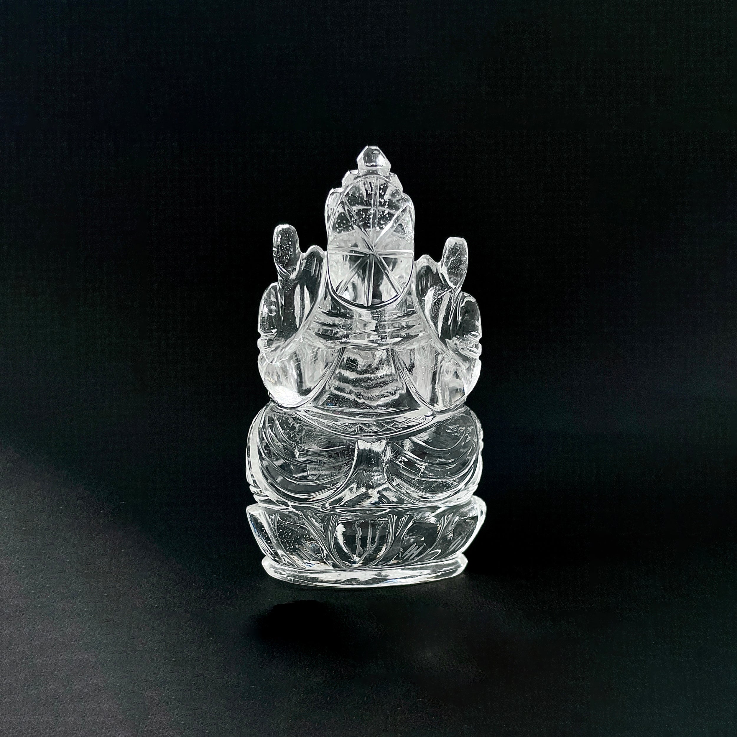 รูปเคารพพระพิฆเนศคริสตัลควอตซ์ 2368.5 กะรัต สูง 11.1 ซม.(CST-MRT-153.)