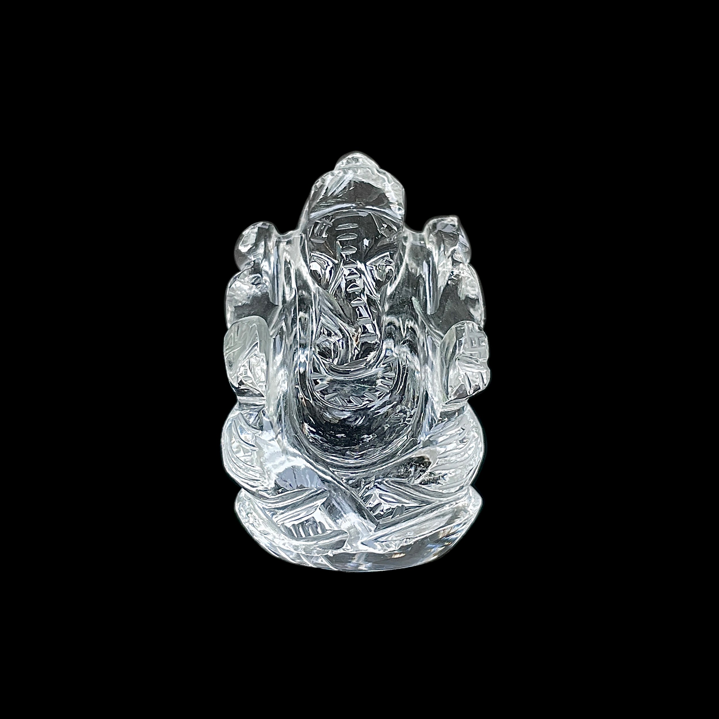 รูปเคารพพระพิฆเนศคริสตัลควอตซ์ 197.5 กะรัต สูง 4.3 ซม.(CST-MRT-19.)