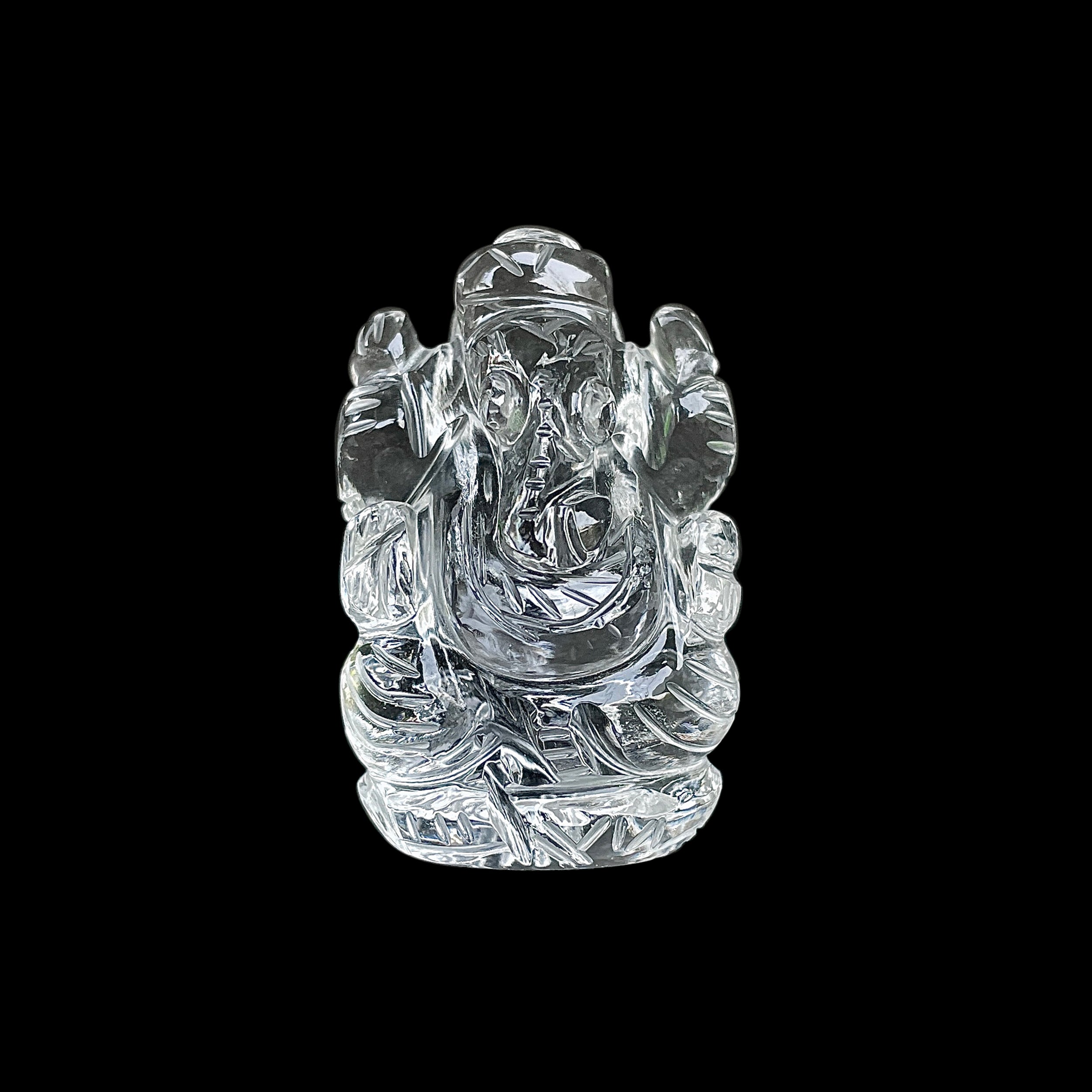 รูปเคารพพระพิฆเนศคริสตัลควอตซ์ 207.5 กะรัต สูง 4.5 ซม.(CST-MRT-20.)