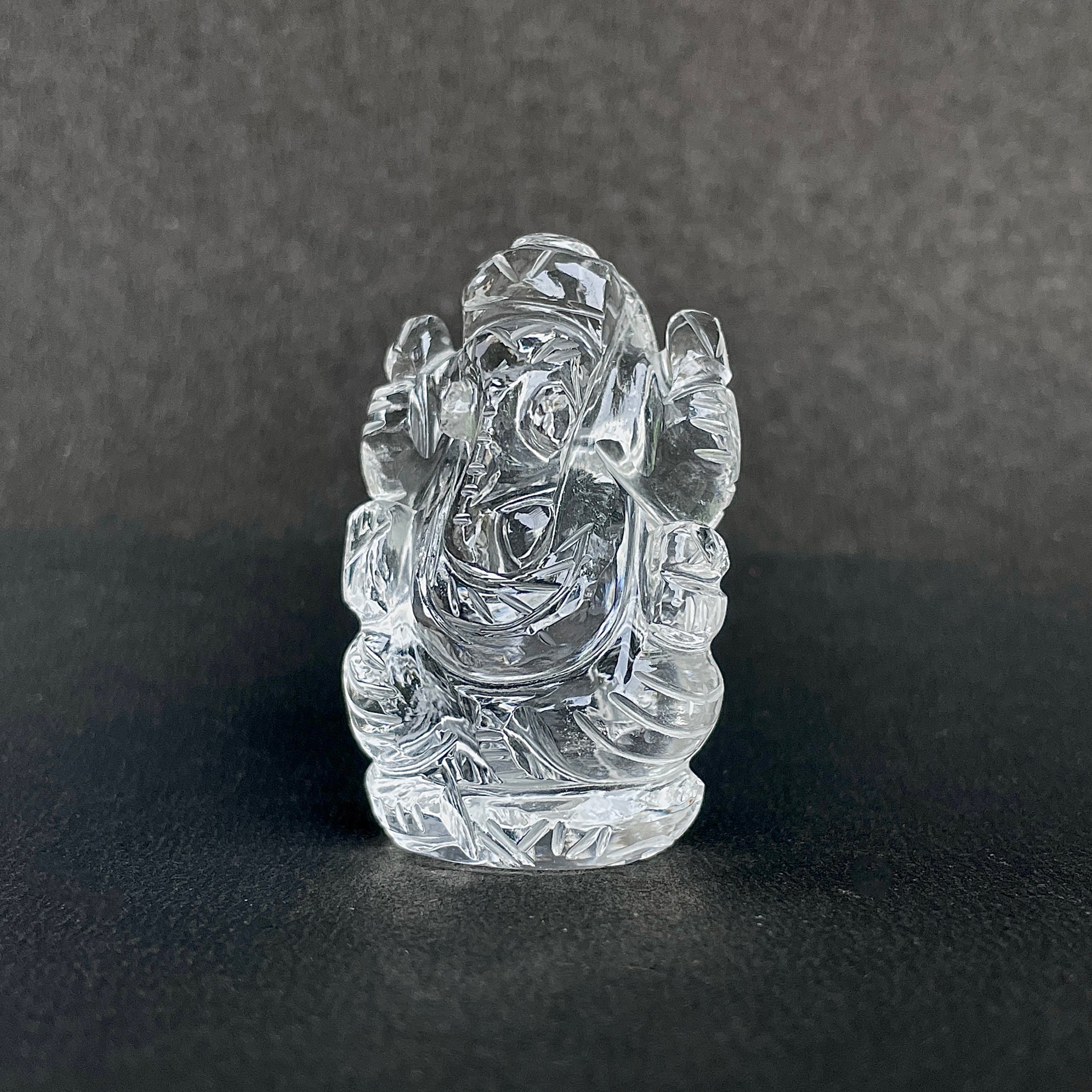 รูปเคารพพระพิฆเนศคริสตัลควอตซ์ 207.5 กะรัต สูง 4.5 ซม.(CST-MRT-20.)