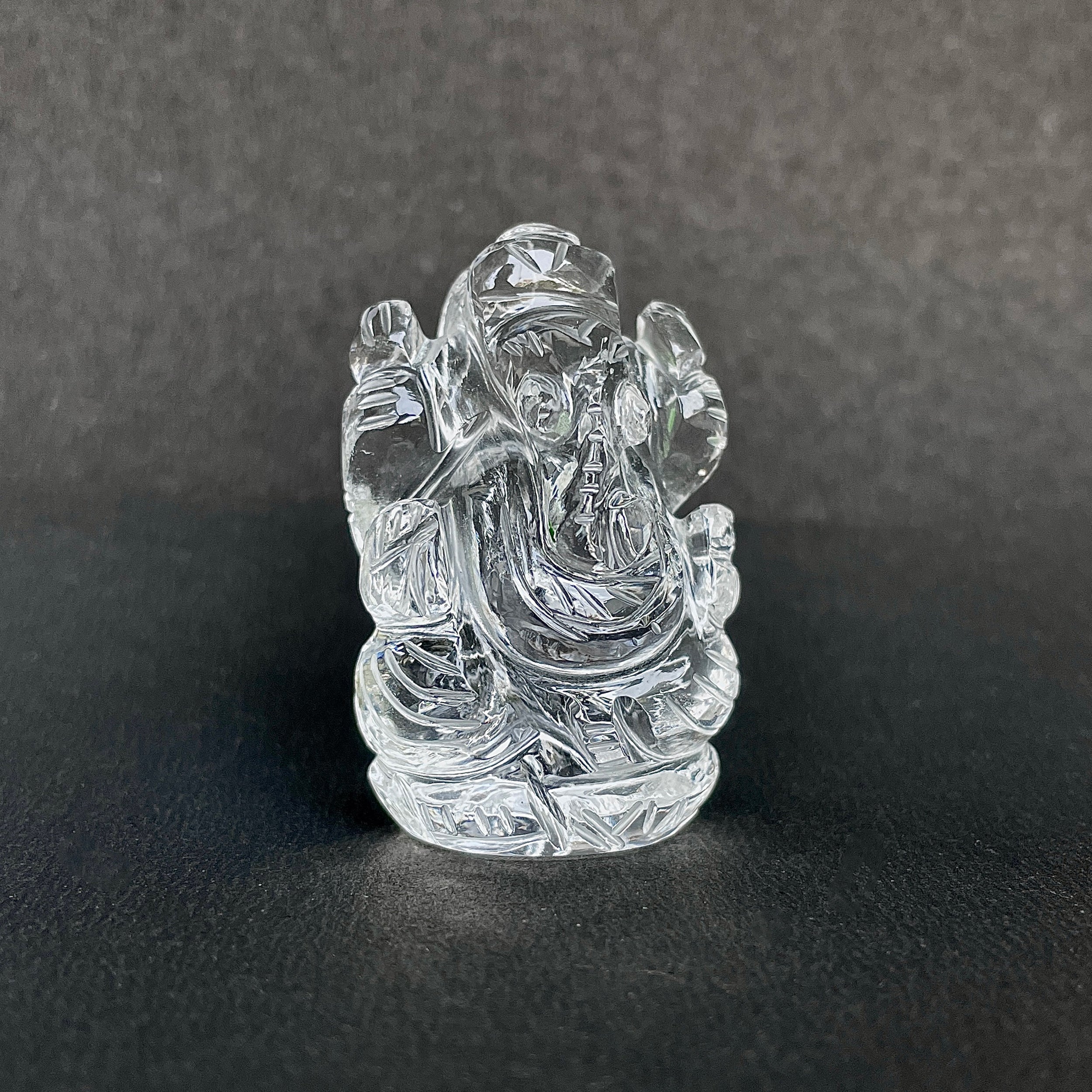 รูปเคารพพระพิฆเนศคริสตัลควอตซ์ 207.5 กะรัต สูง 4.5 ซม.(CST-MRT-20.)