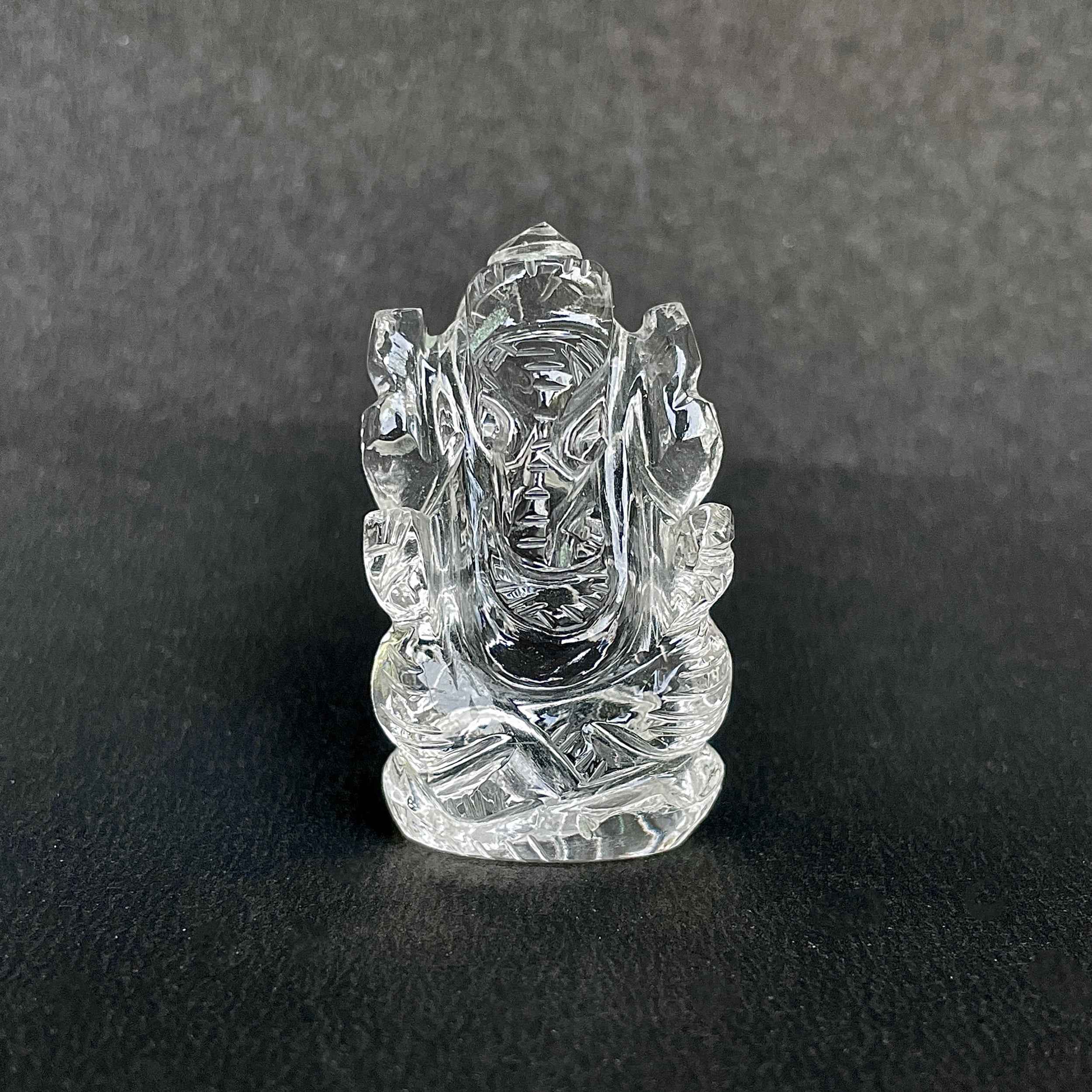 Crystal Quartz Ganesha Idol 137.5 Carat Idol Height-4.3 CM-(CST-MRT-21.)
