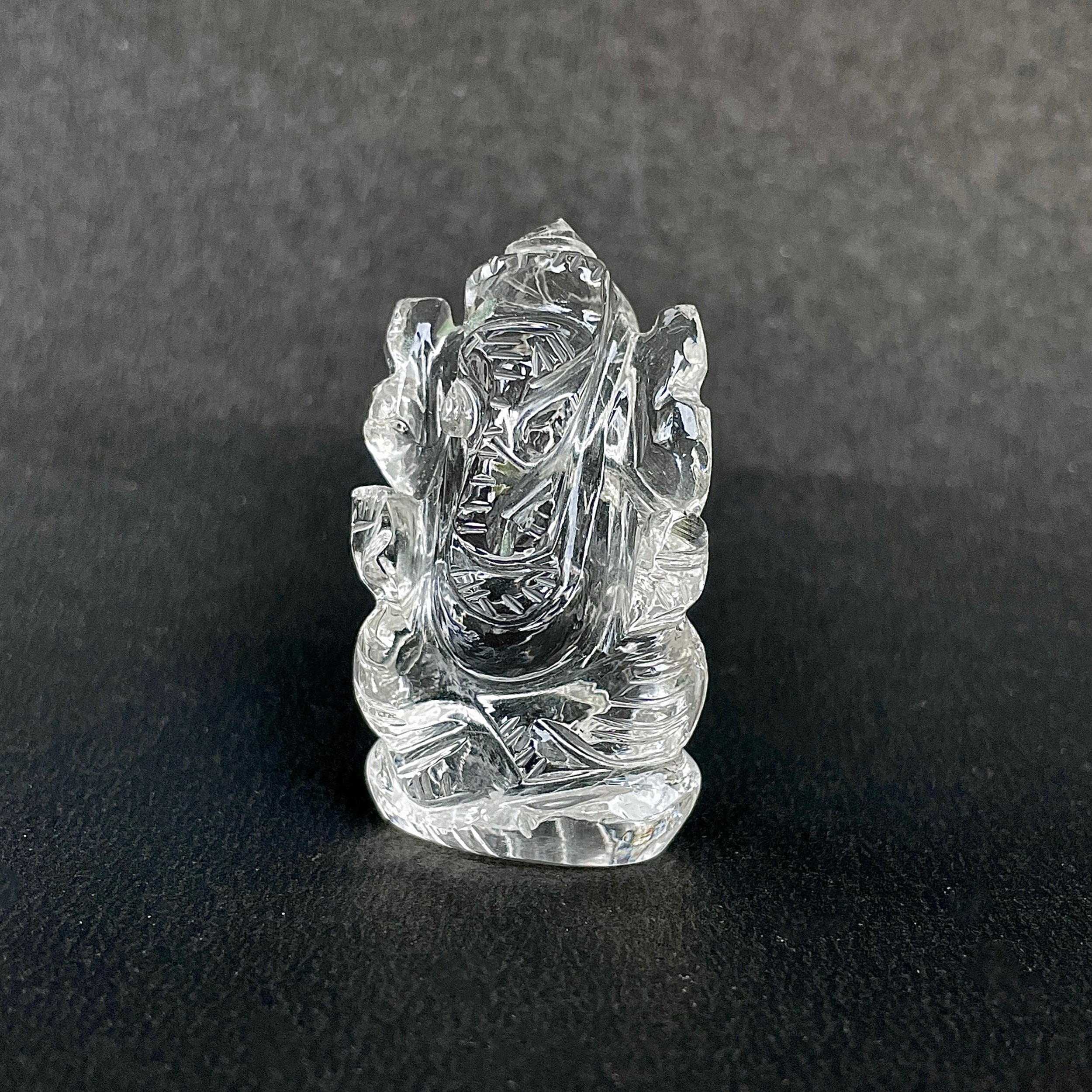 Crystal Quartz Ganesha Idol 137.5 Carat Idol Height-4.3 CM-(CST-MRT-21.)