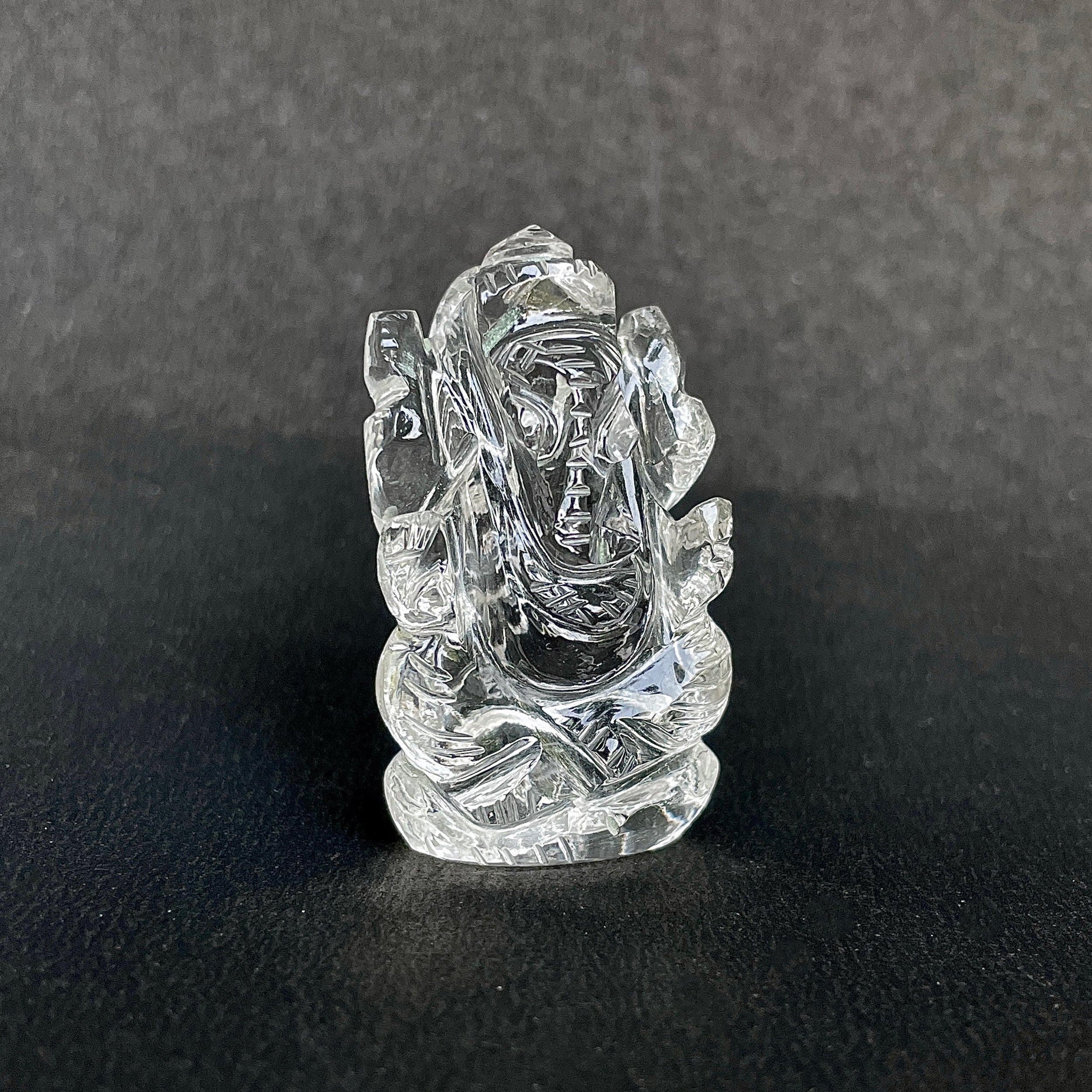 Crystal Quartz Ganesha Idol 137.5 Carat Idol Height-4.3 CM-(CST-MRT-21.)