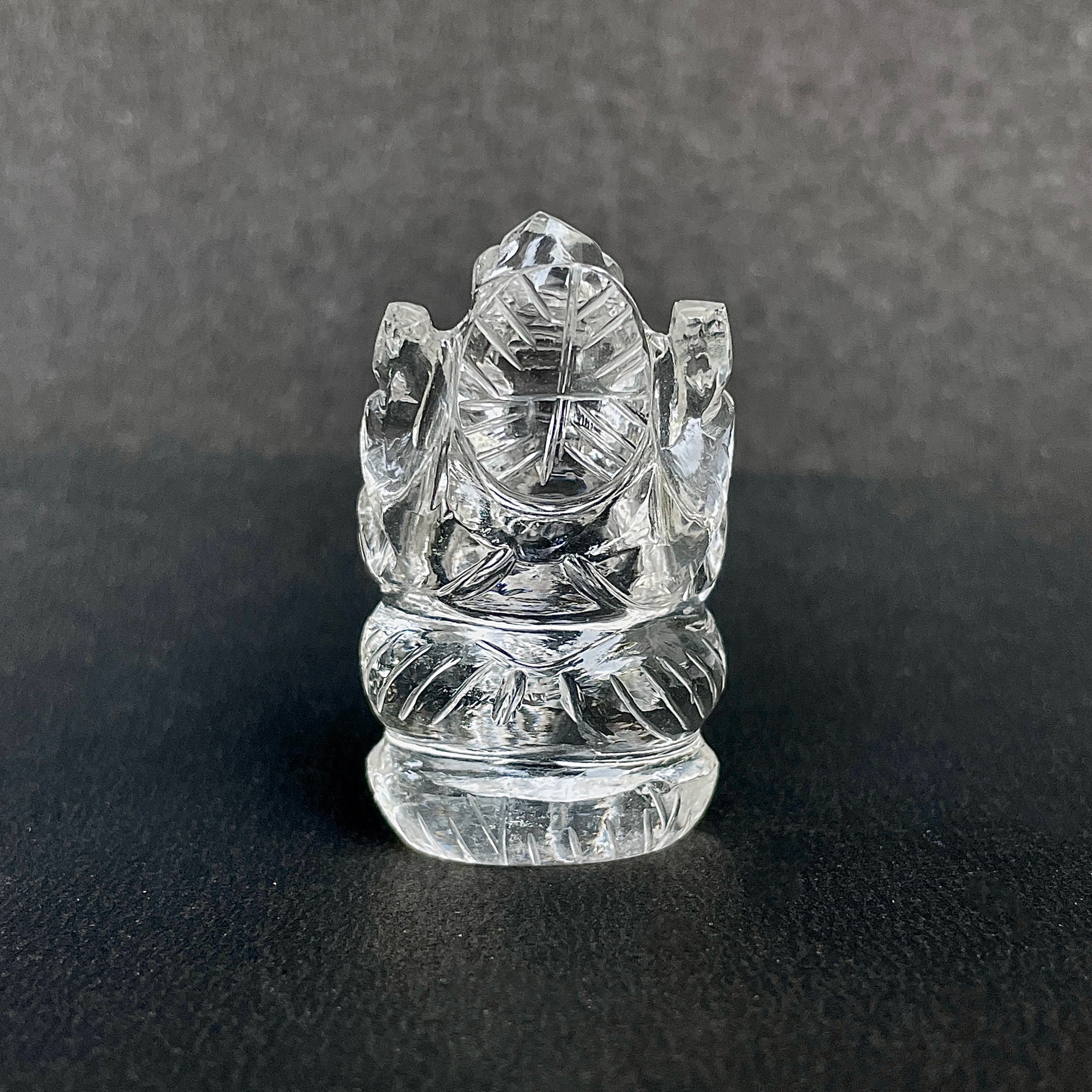 Crystal Quartz Ganesha Idol 137.5 Carat Idol Height-4.3 CM-(CST-MRT-21.)