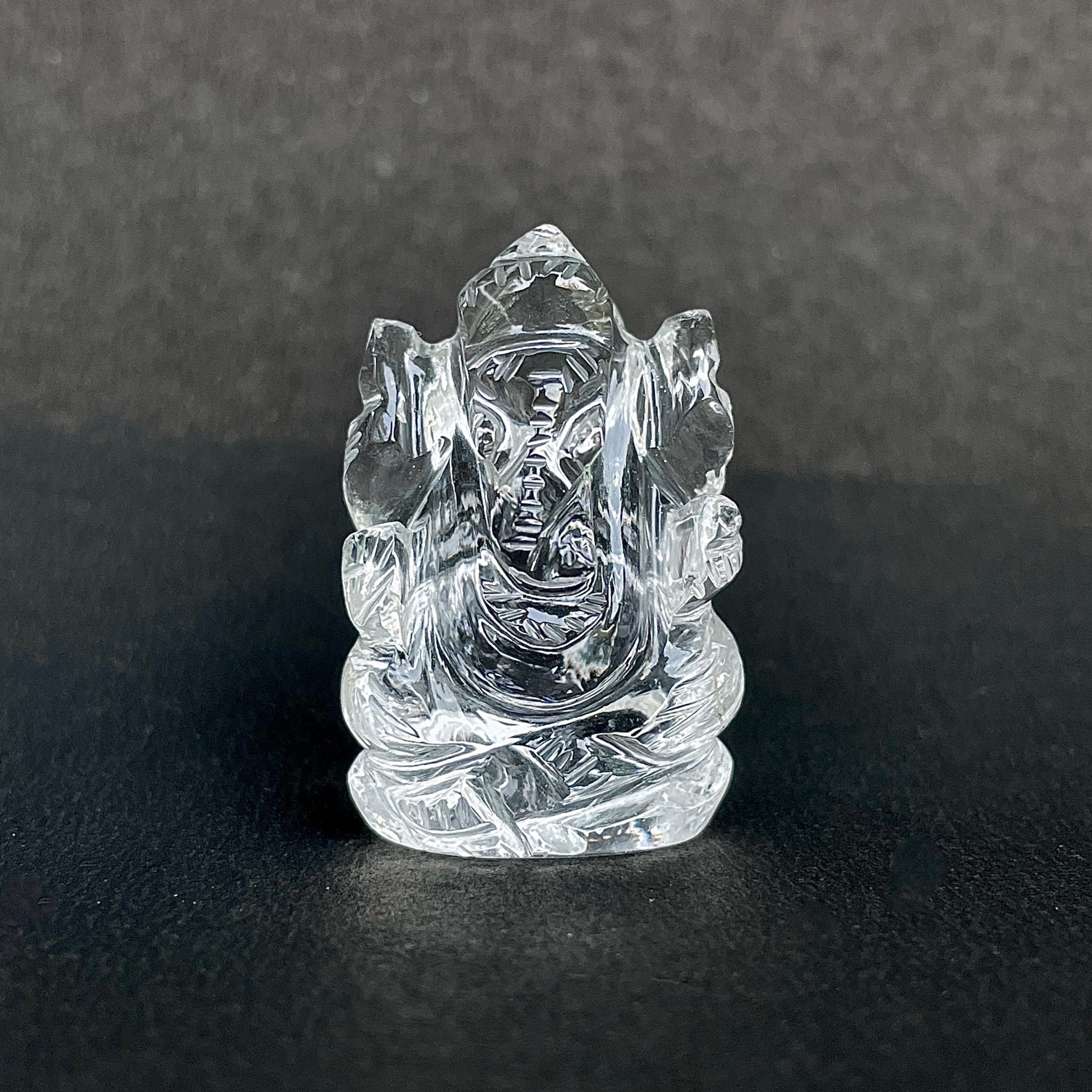 Crystal Quartz Ganesha Idol 113 Carat Idol Height-3.8 CM-(CST-MRT-22.)