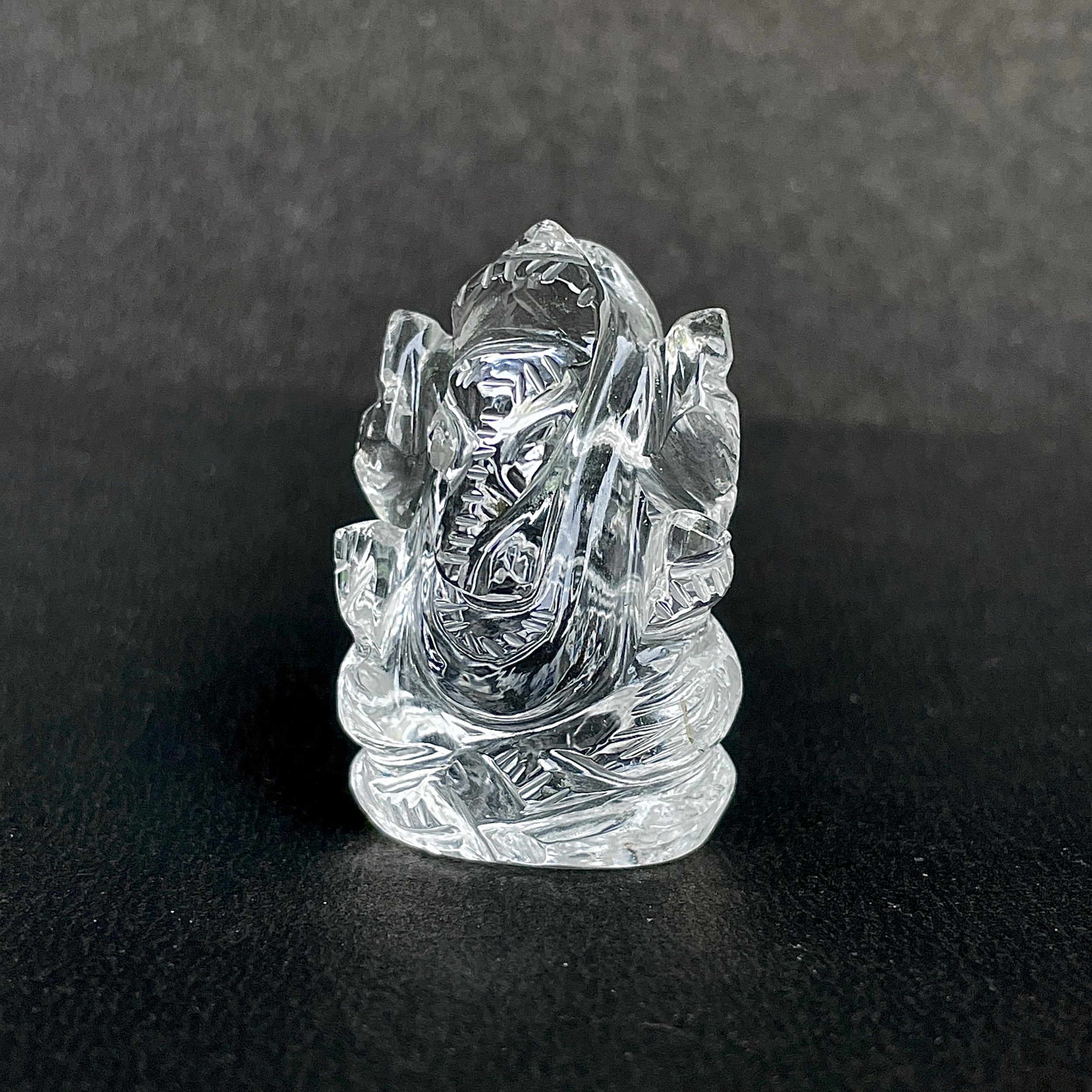 Crystal Quartz Ganesha Idol 113 Carat Idol Height-3.8 CM-(CST-MRT-22.)