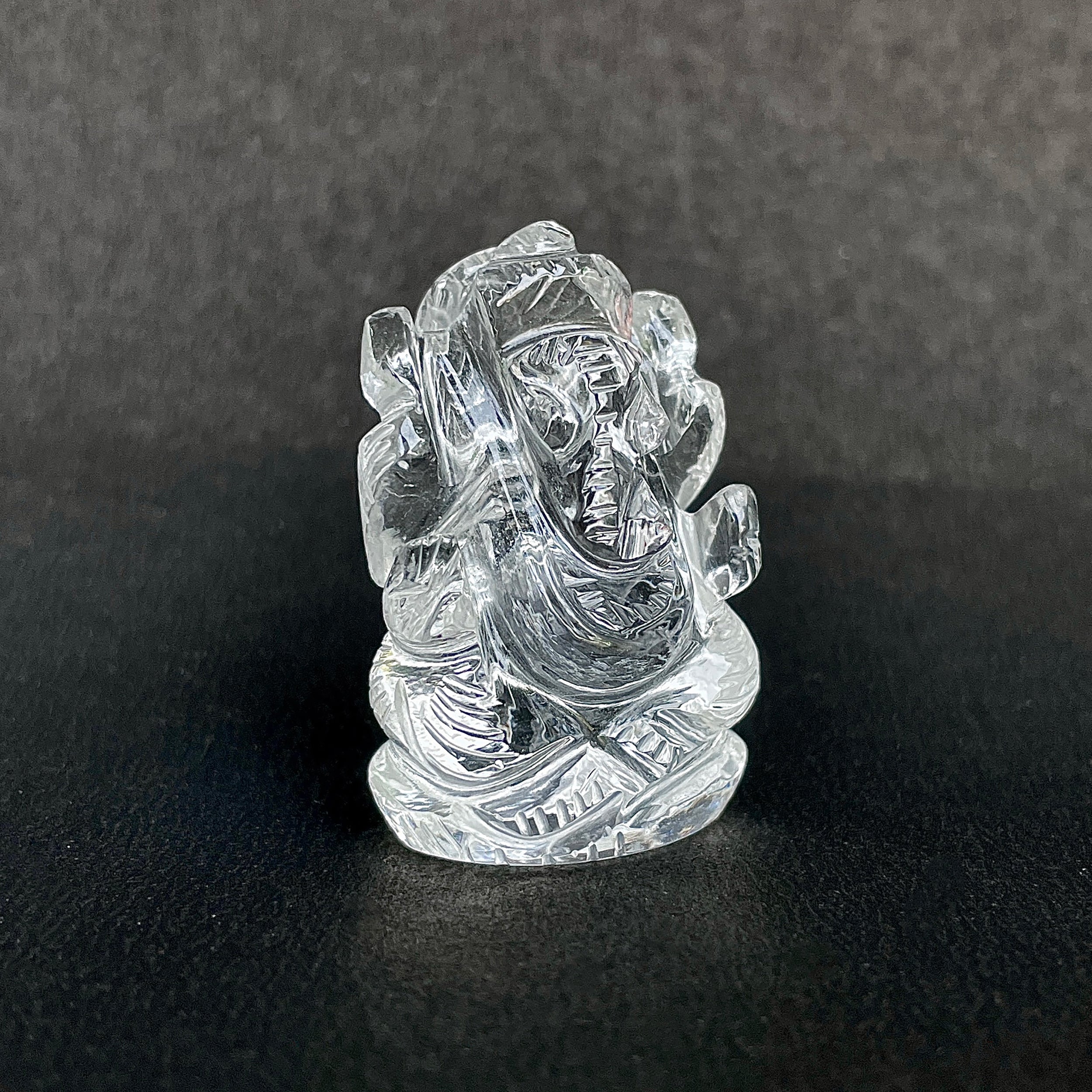 รูปเคารพพระพิฆเนศคริสตัลควอตซ์ 150.5 กะรัต สูง 3.8 ซม.(CST-MRT-23.)