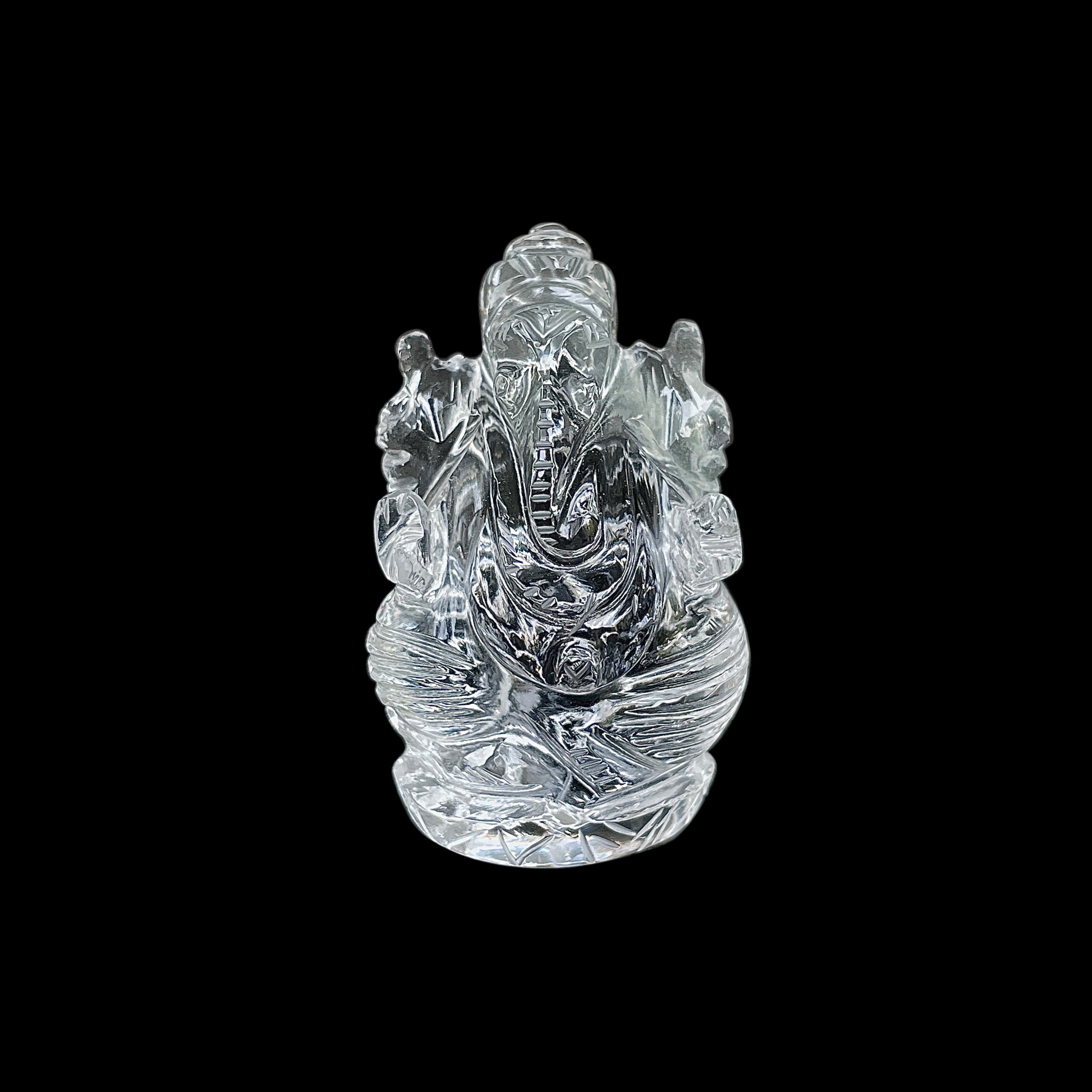 รูปเคารพพระพิฆเนศคริสตัลควอตซ์ 233.5 กะรัต สูง 5 ซม.(CST-MRT-25.)