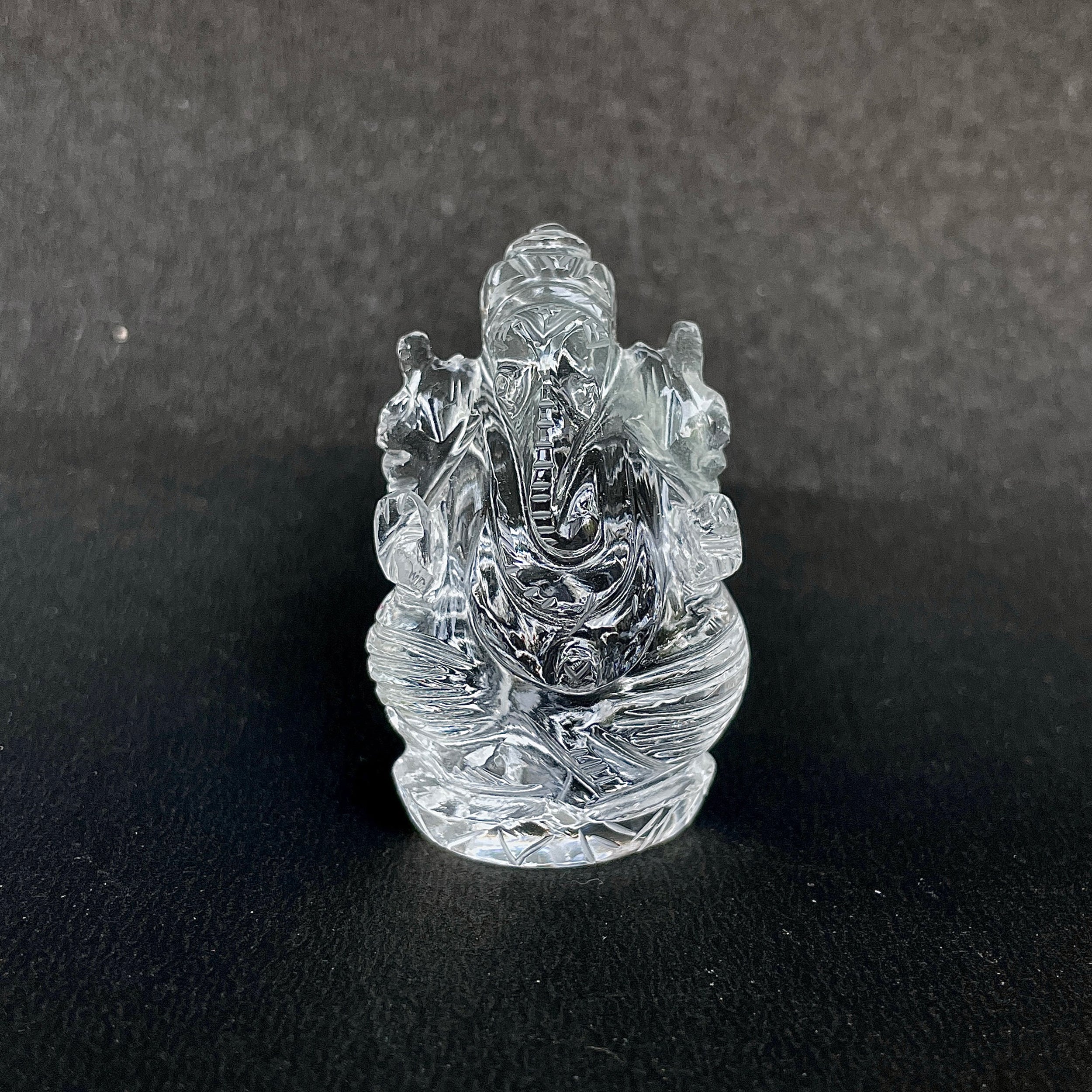 รูปเคารพพระพิฆเนศคริสตัลควอตซ์ 233.5 กะรัต สูง 5 ซม.(CST-MRT-25.)