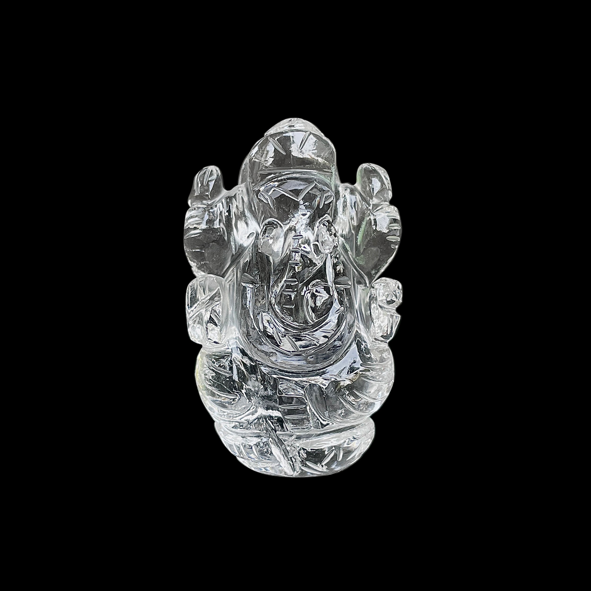 รูปเคารพพระพิฆเนศคริสตัลควอตซ์ 252.5 กะรัต สูง 5 ซม.(CST-MRT-26.)