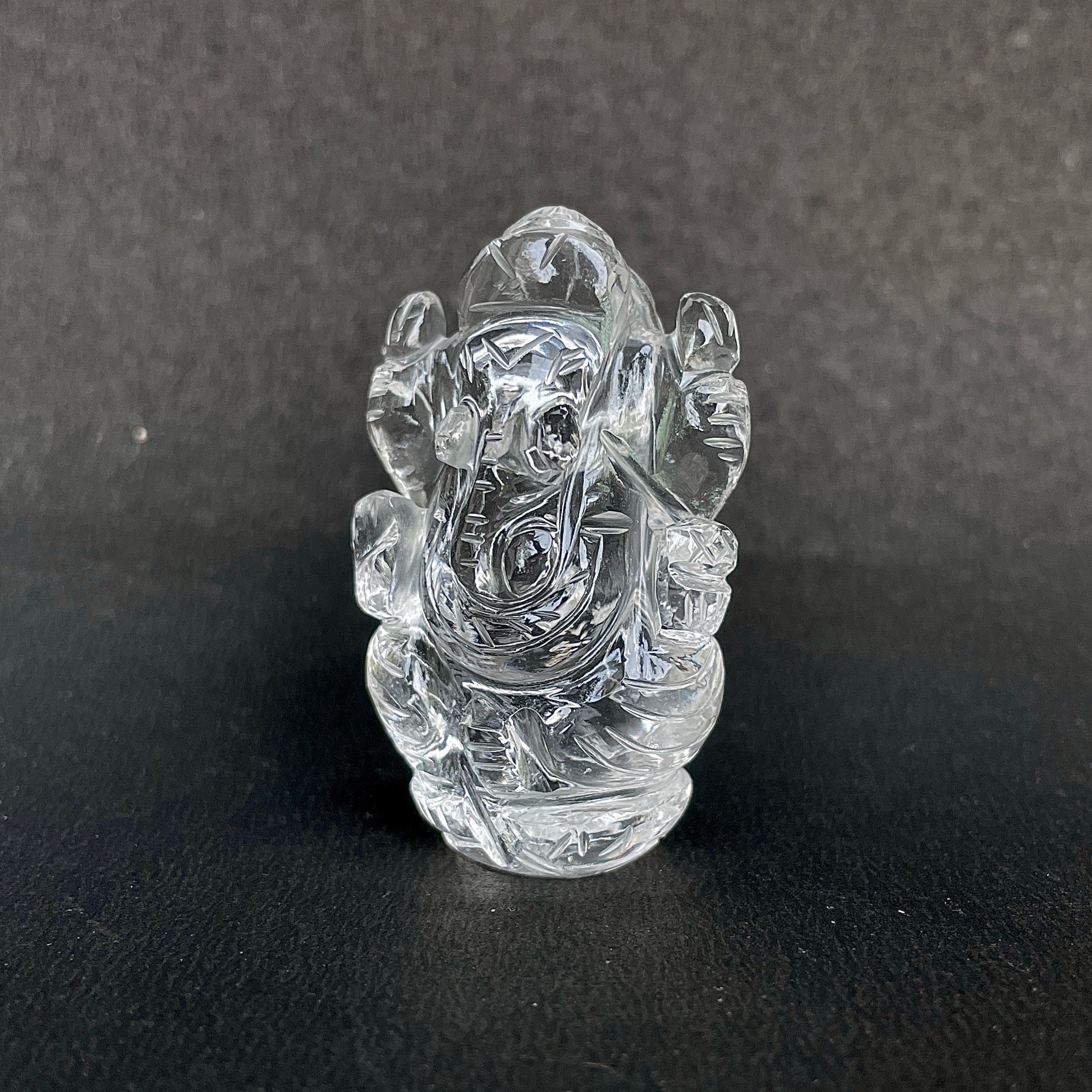 รูปเคารพพระพิฆเนศคริสตัลควอตซ์ 252.5 กะรัต สูง 5 ซม.(CST-MRT-26.)