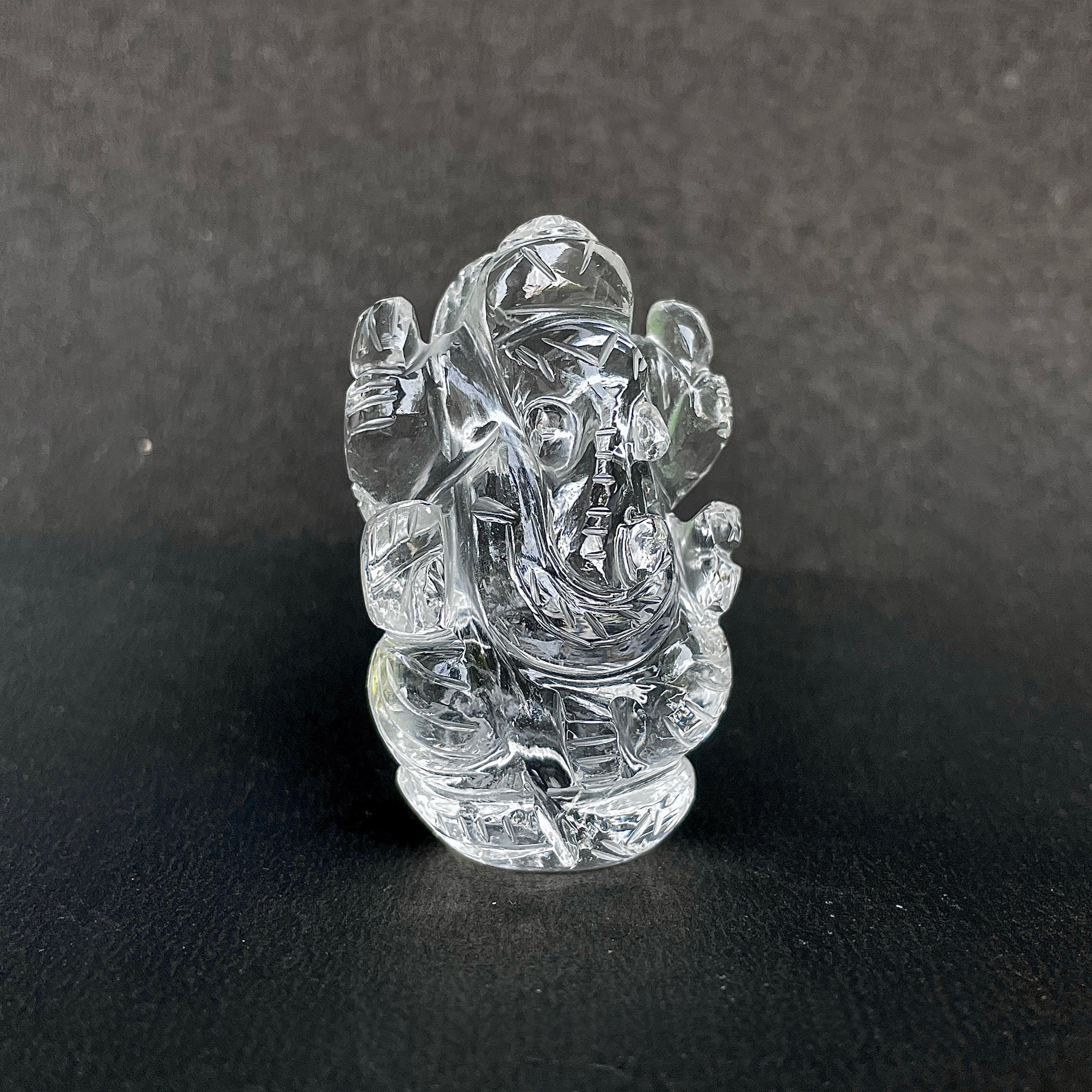 รูปเคารพพระพิฆเนศคริสตัลควอตซ์ 252.5 กะรัต สูง 5 ซม.(CST-MRT-26.)