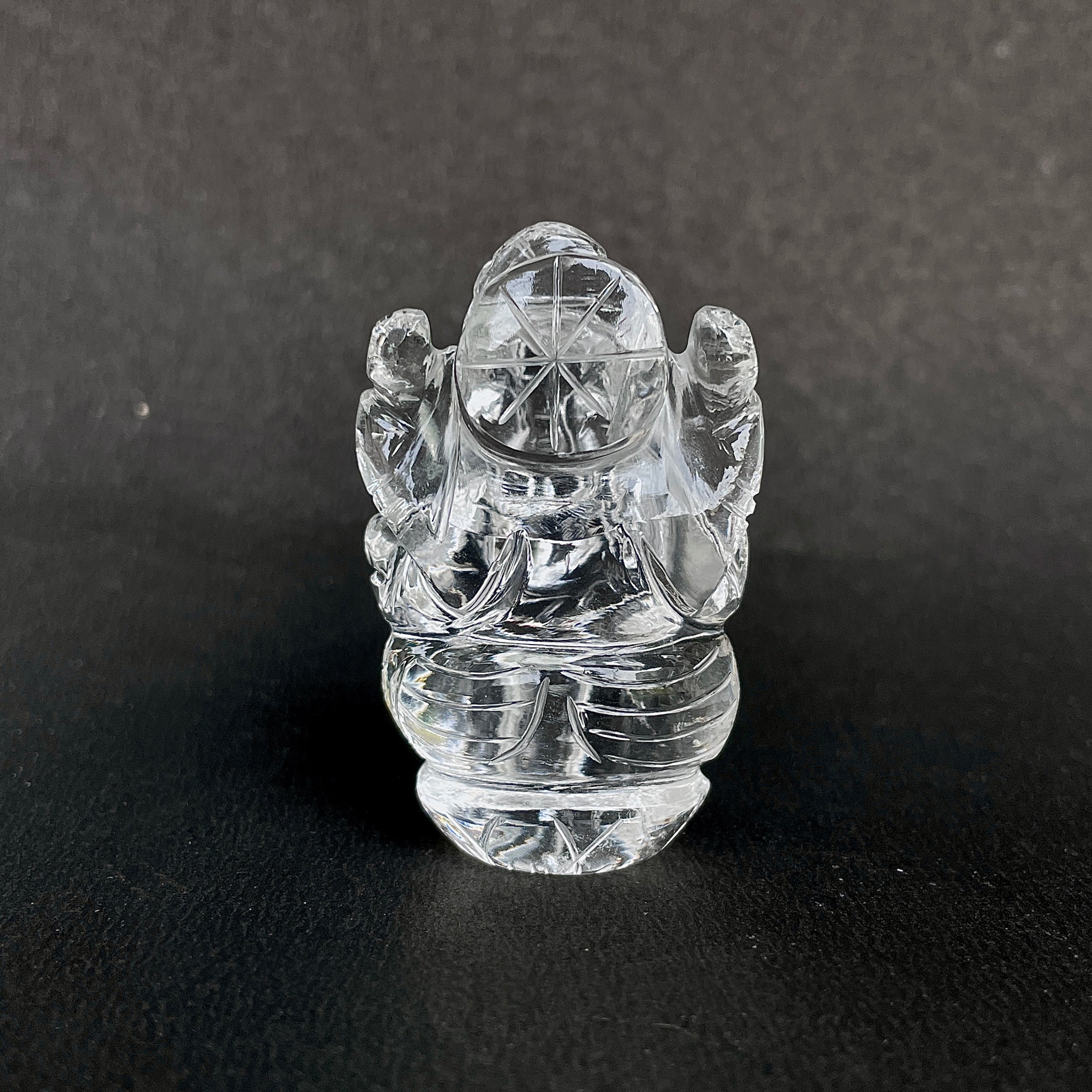 รูปเคารพพระพิฆเนศคริสตัลควอตซ์ 252.5 กะรัต สูง 5 ซม.(CST-MRT-26.)