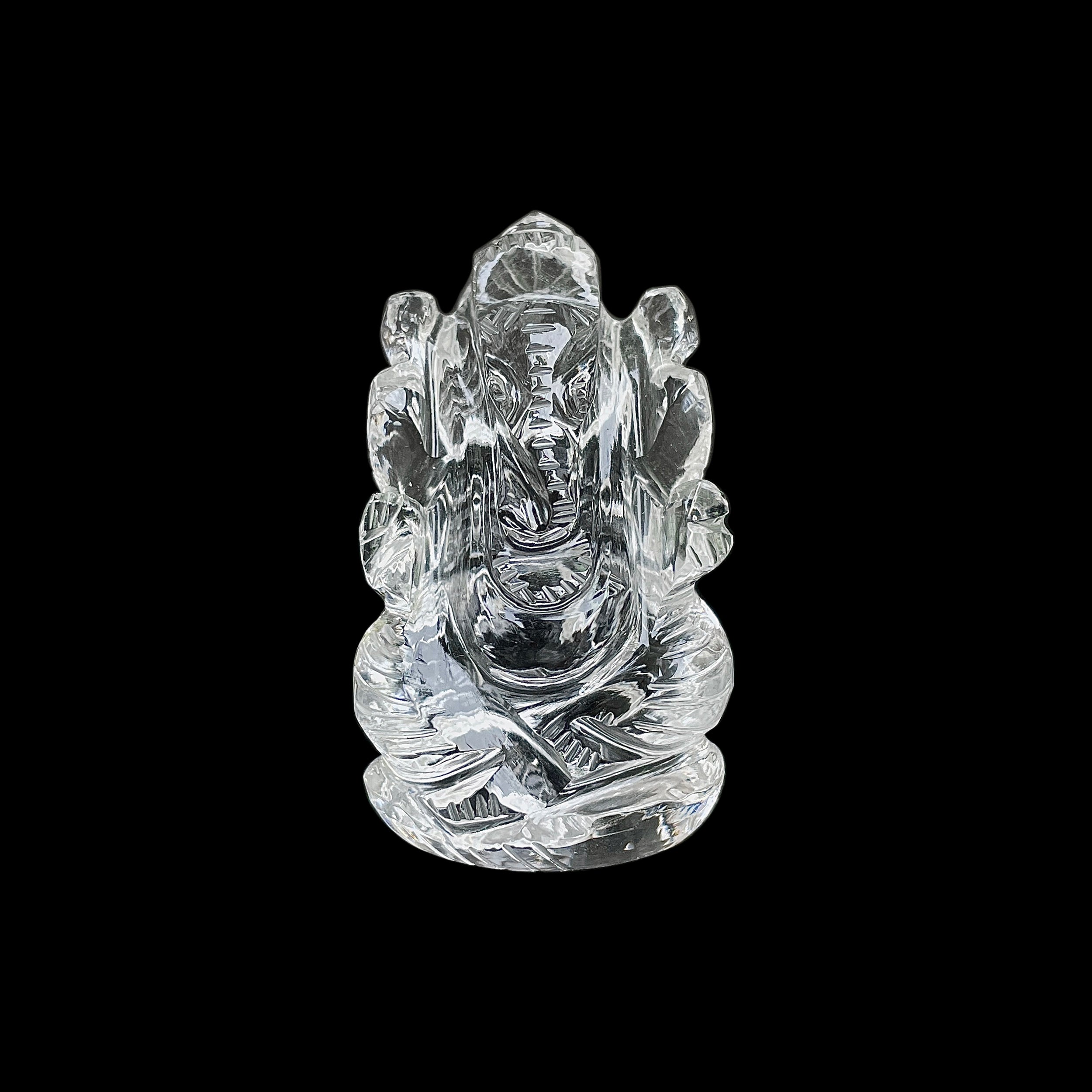 รูปเคารพพระพิฆเนศคริสตัลควอตซ์ 201.5 กะรัต สูง 5 ซม.(CST-MRT-27.)