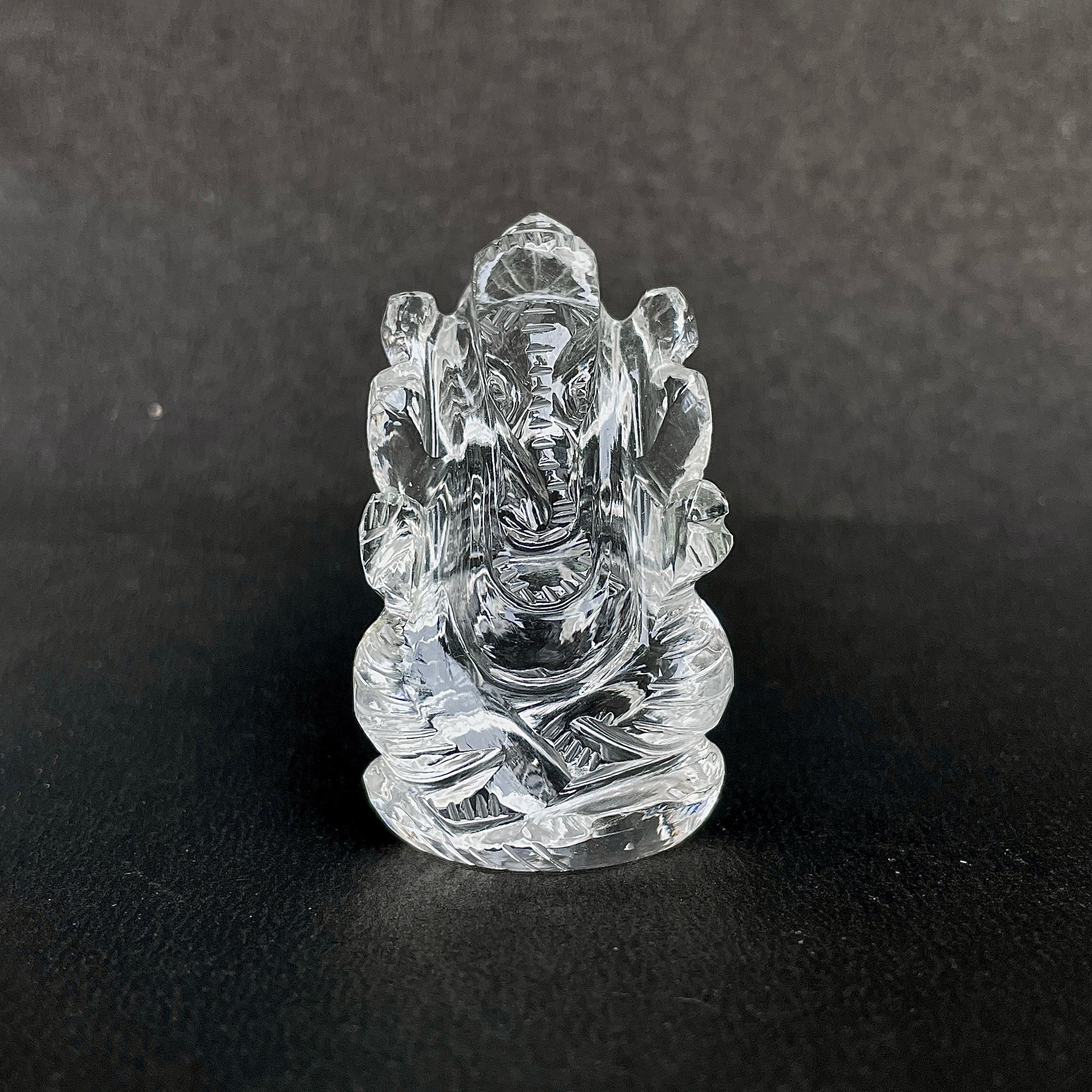 รูปเคารพพระพิฆเนศคริสตัลควอตซ์ 201.5 กะรัต สูง 5 ซม.(CST-MRT-27.)