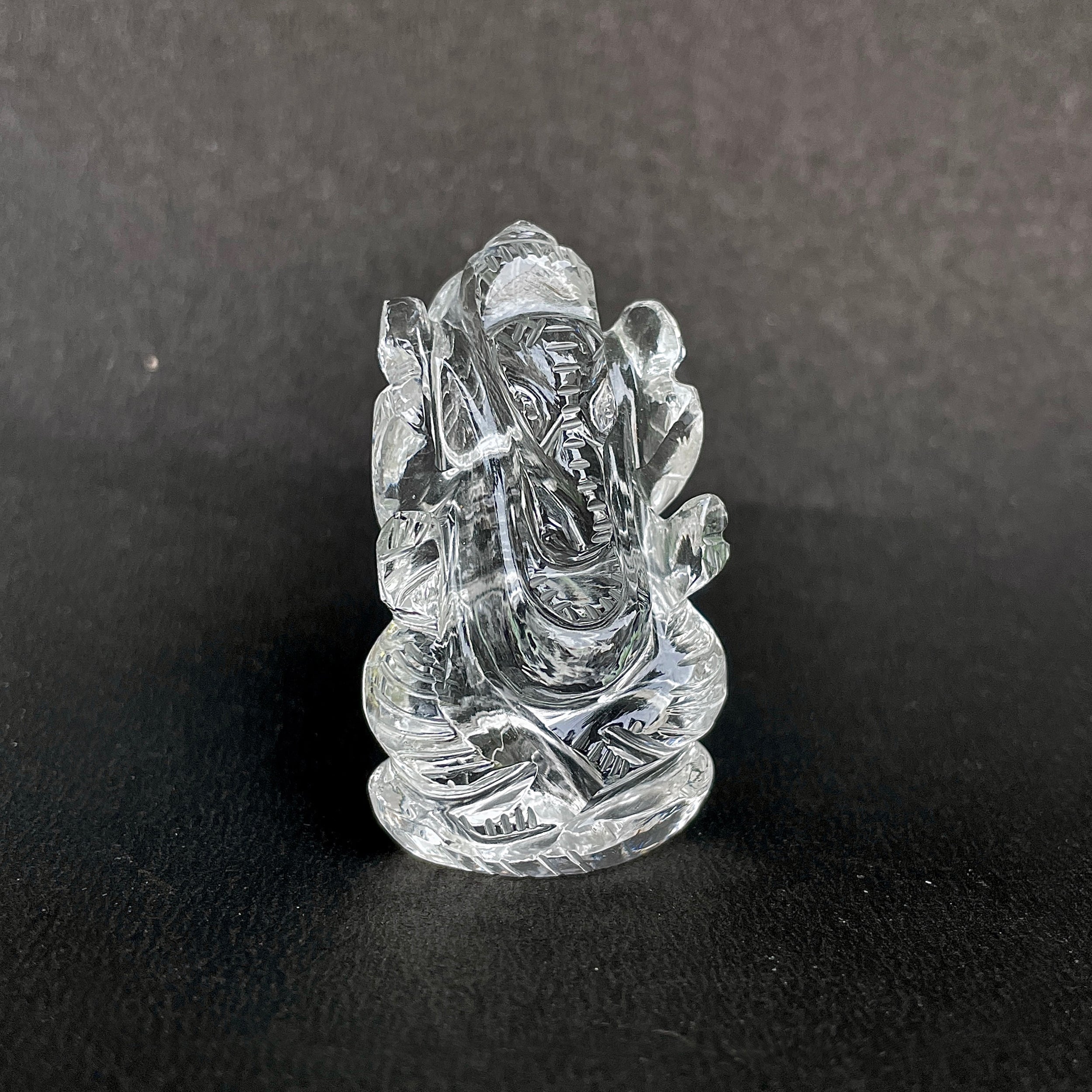 รูปเคารพพระพิฆเนศคริสตัลควอตซ์ 201.5 กะรัต สูง 5 ซม.(CST-MRT-27.)