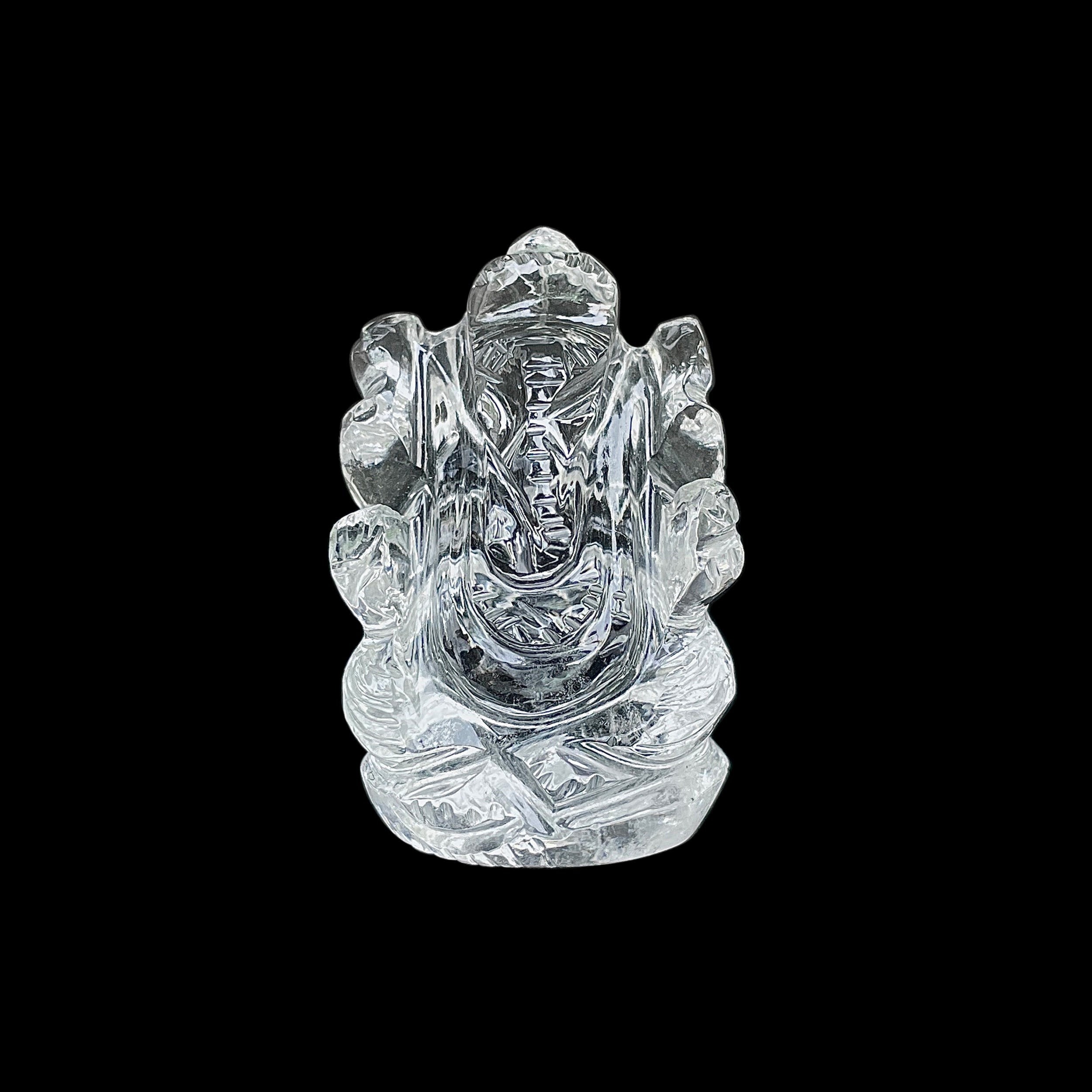 รูปเคารพพระพิฆเนศคริสตัลควอตซ์ 168.5 กะรัต สูง 4.3 ซม.(CST-MRT-29.)